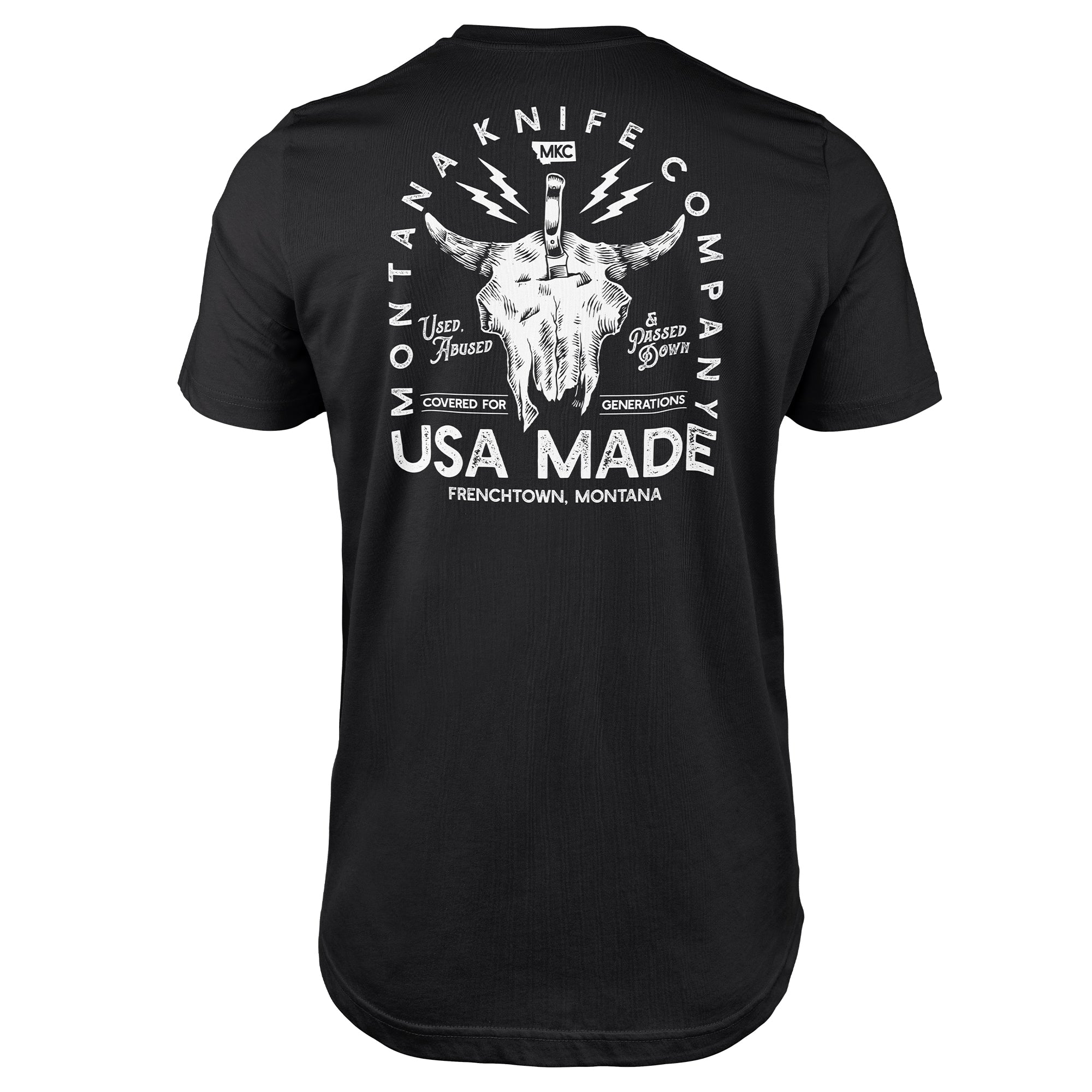 MKC BISON SKULL TEE - BLACK