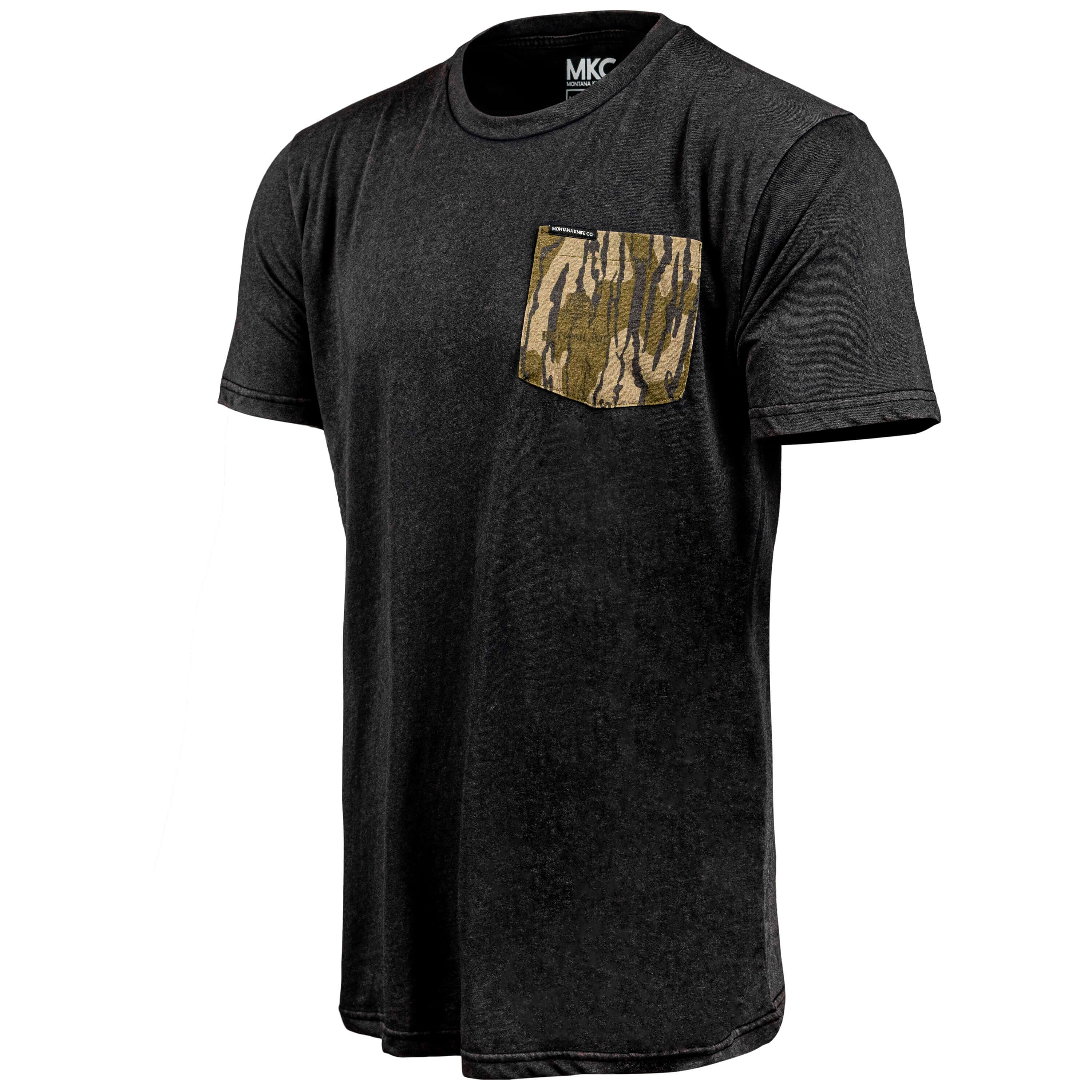 MKC X MOSSY OAK BOTTOMLAND POCKET TEE - BLACK