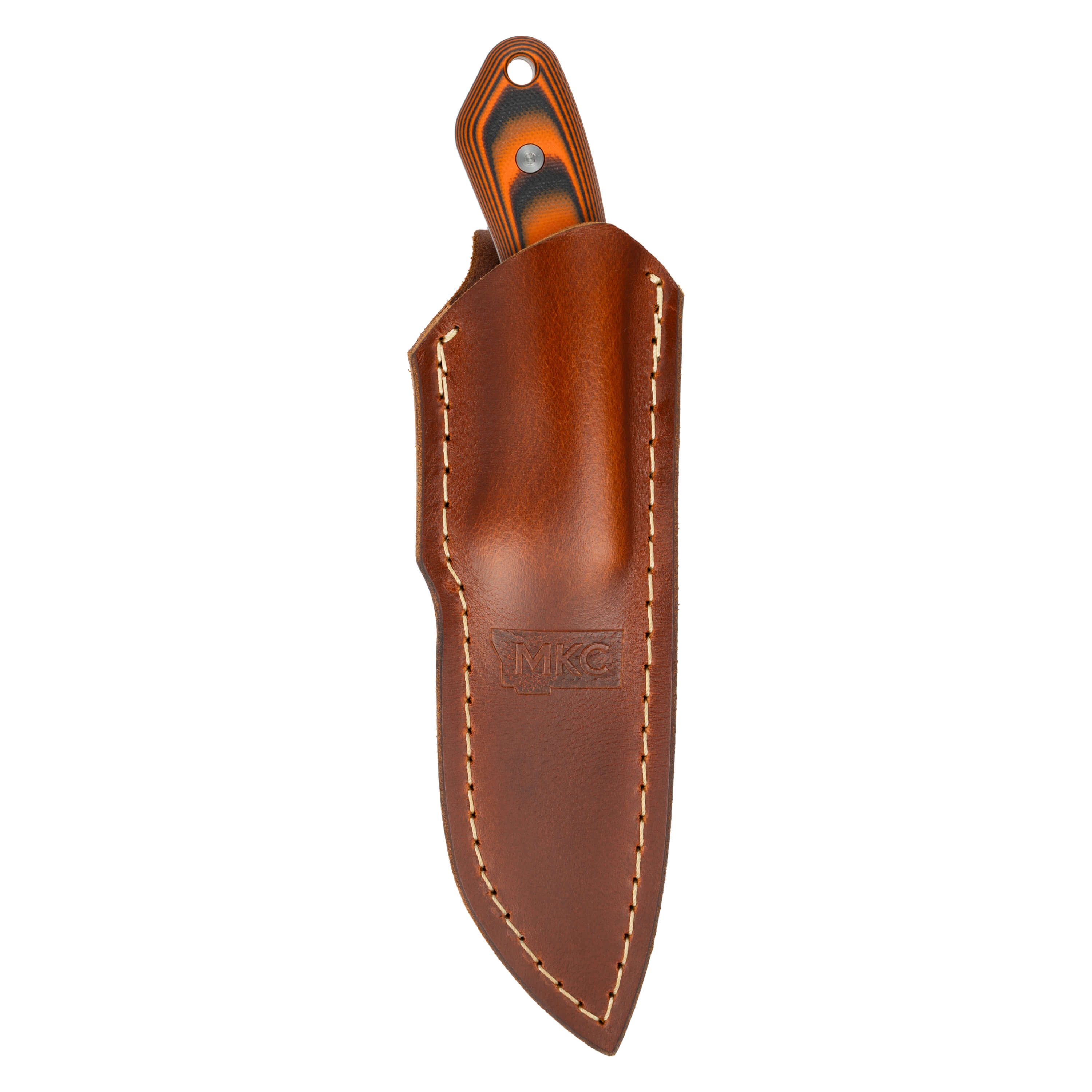 MULE DEER LEATHER SHEATH - VERTICAL BELT CARRY