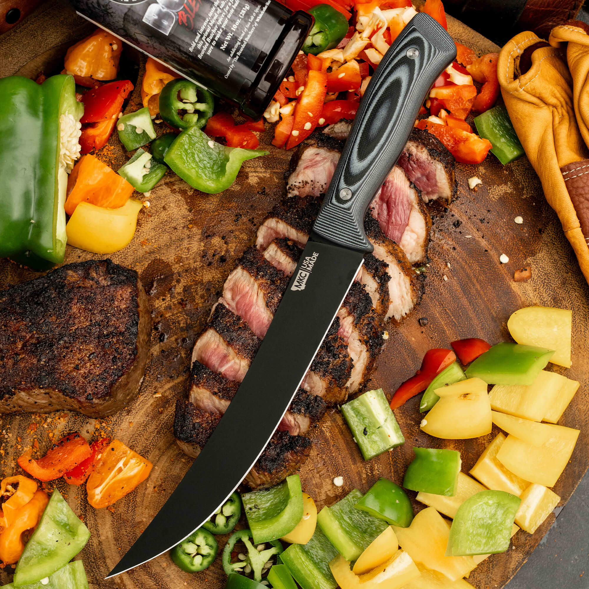 BREAKING BUTCHER KNIFE - BEARDED BUTCHERS EDITION - PVD - GREY/BLACK