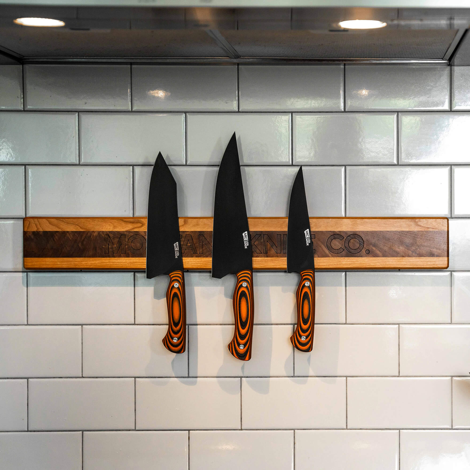 MKC CULINARY LARGE KNIFE HANG - DARK WOOD FINISH