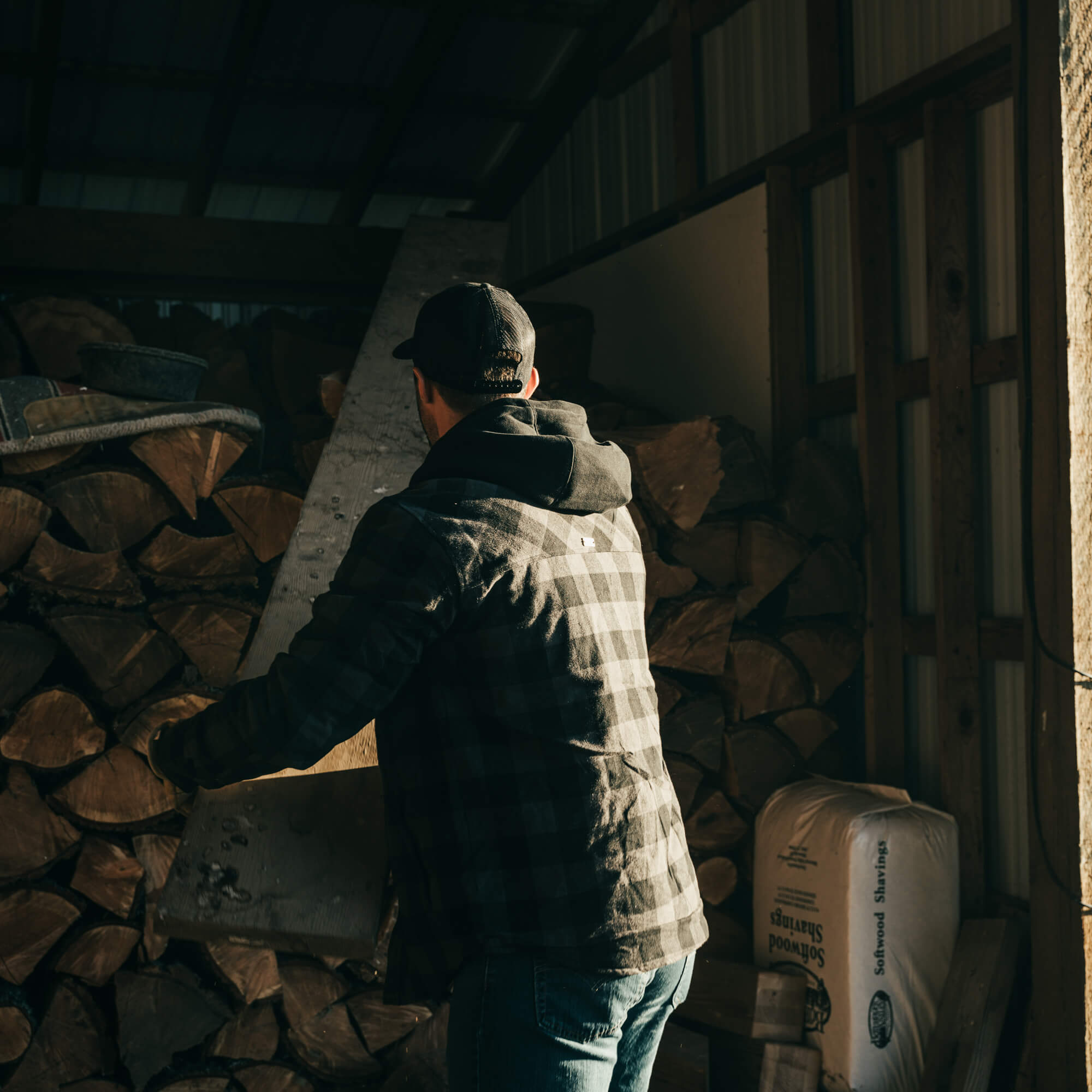 BIG TIMBER HOODED FLANNEL - GREY