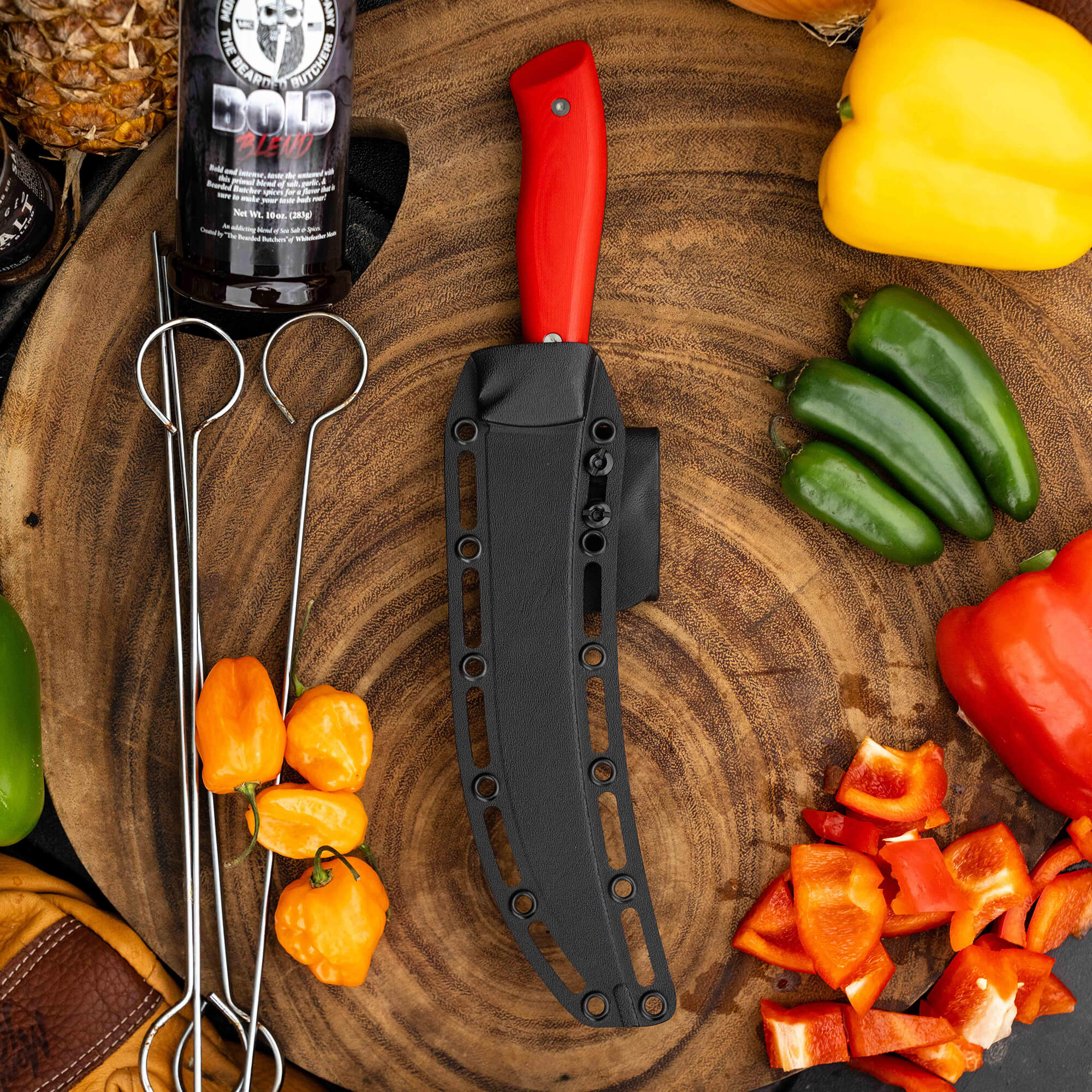 BREAKING BUTCHER KNIFE - PVD - RED