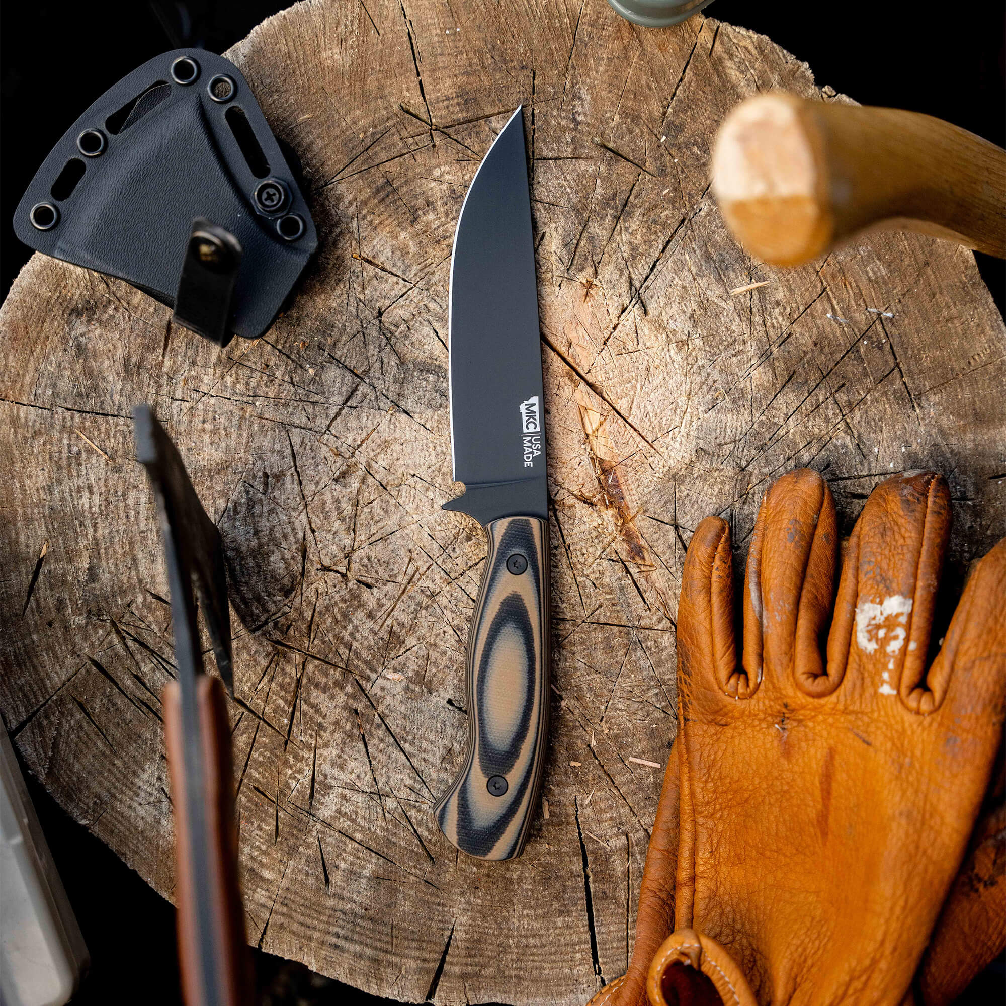 SUPER CUB - DROP POINT HUNTER - TAN & BLACK