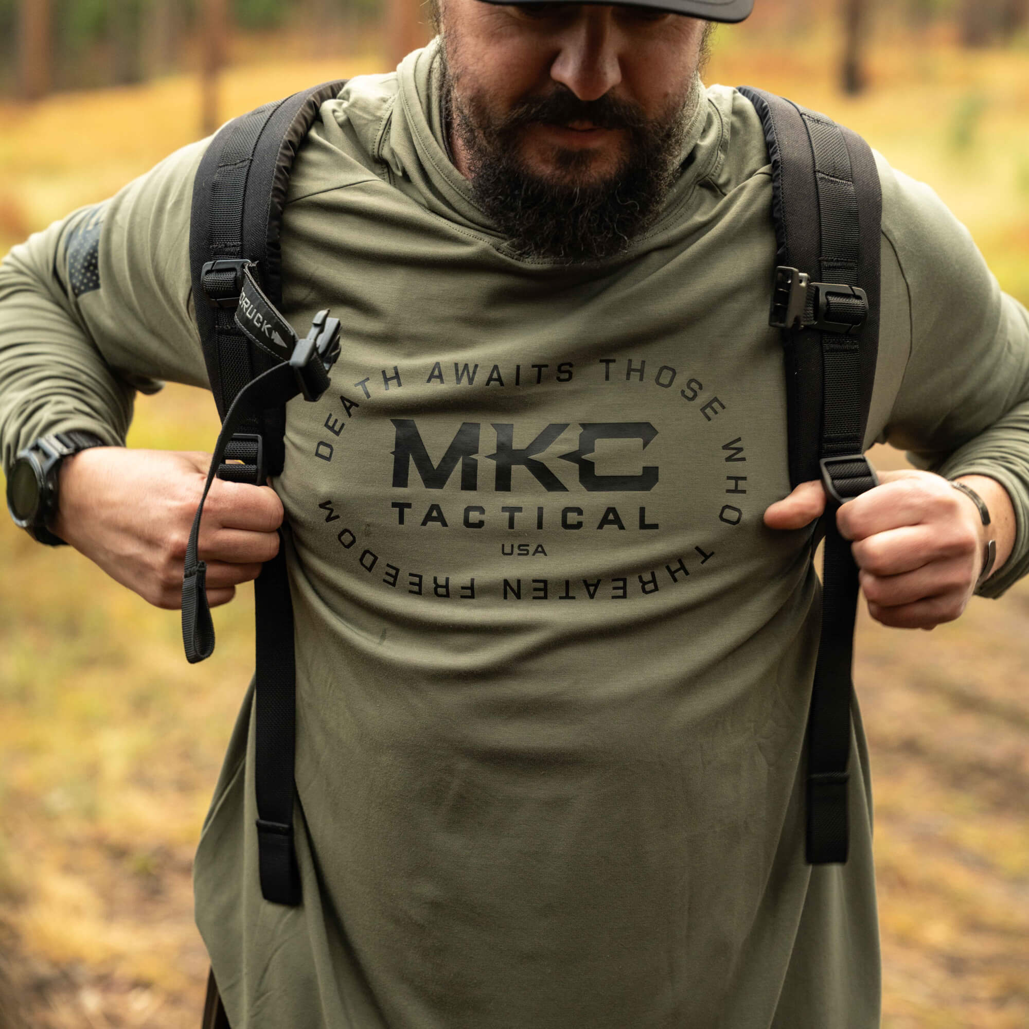 TACTICAL LIGHTWEIGHT BAMBOO HOODIE - OD GREEN