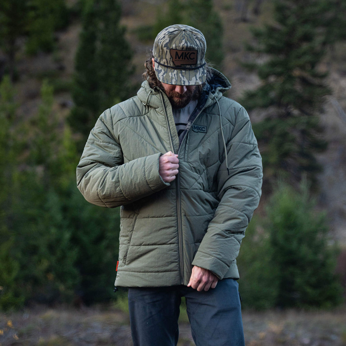 GRINNELL PUFFY ZIP JACKET 2.0 - OLIVE