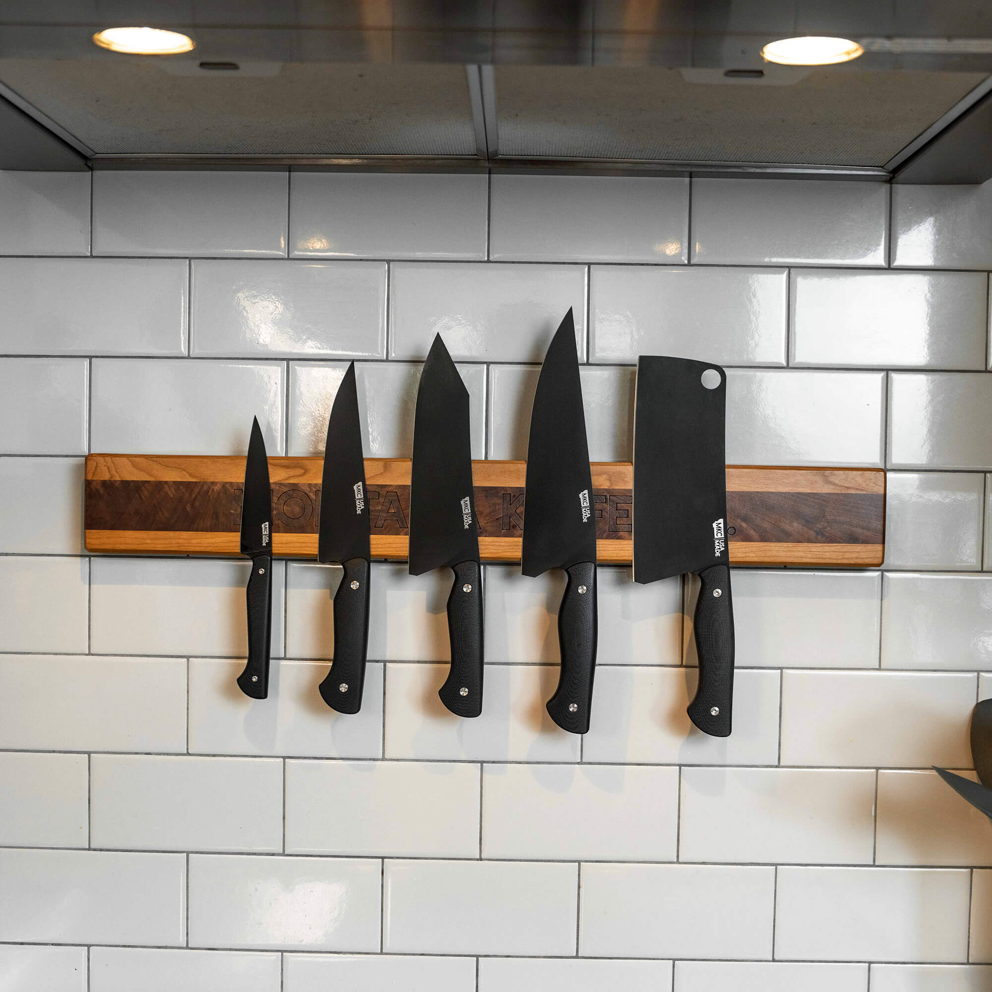 MKC CULINARY LARGE KNIFE HANG - DARK WOOD FINISH