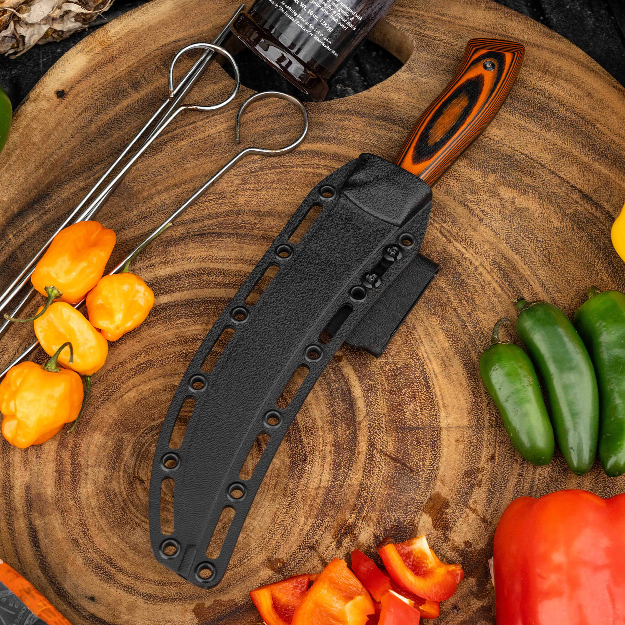 BREAKING BUTCHER KNIFE - PVD - ORANGE/BLACK