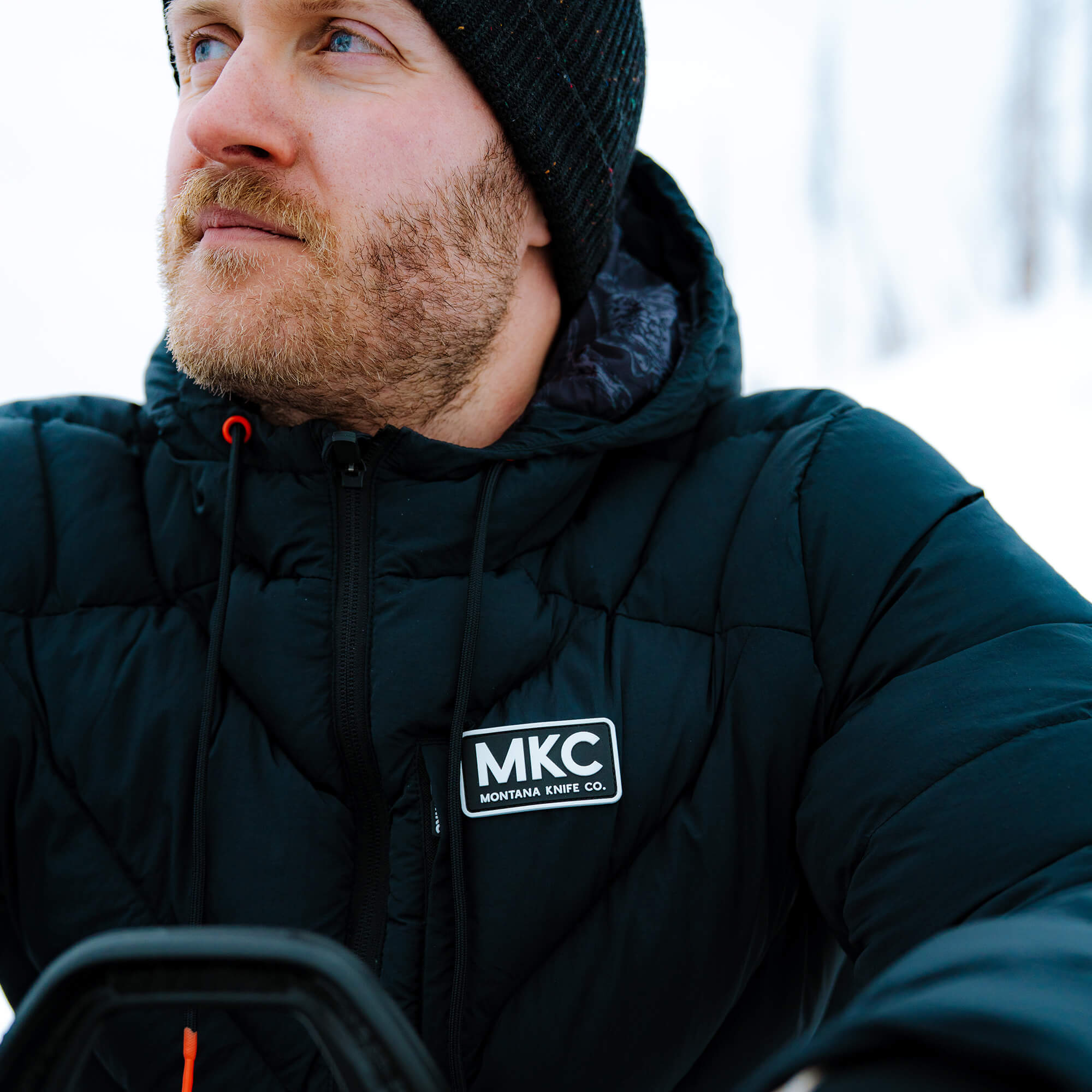 GRINNELL PUFFY ZIP JACKET - BLACK