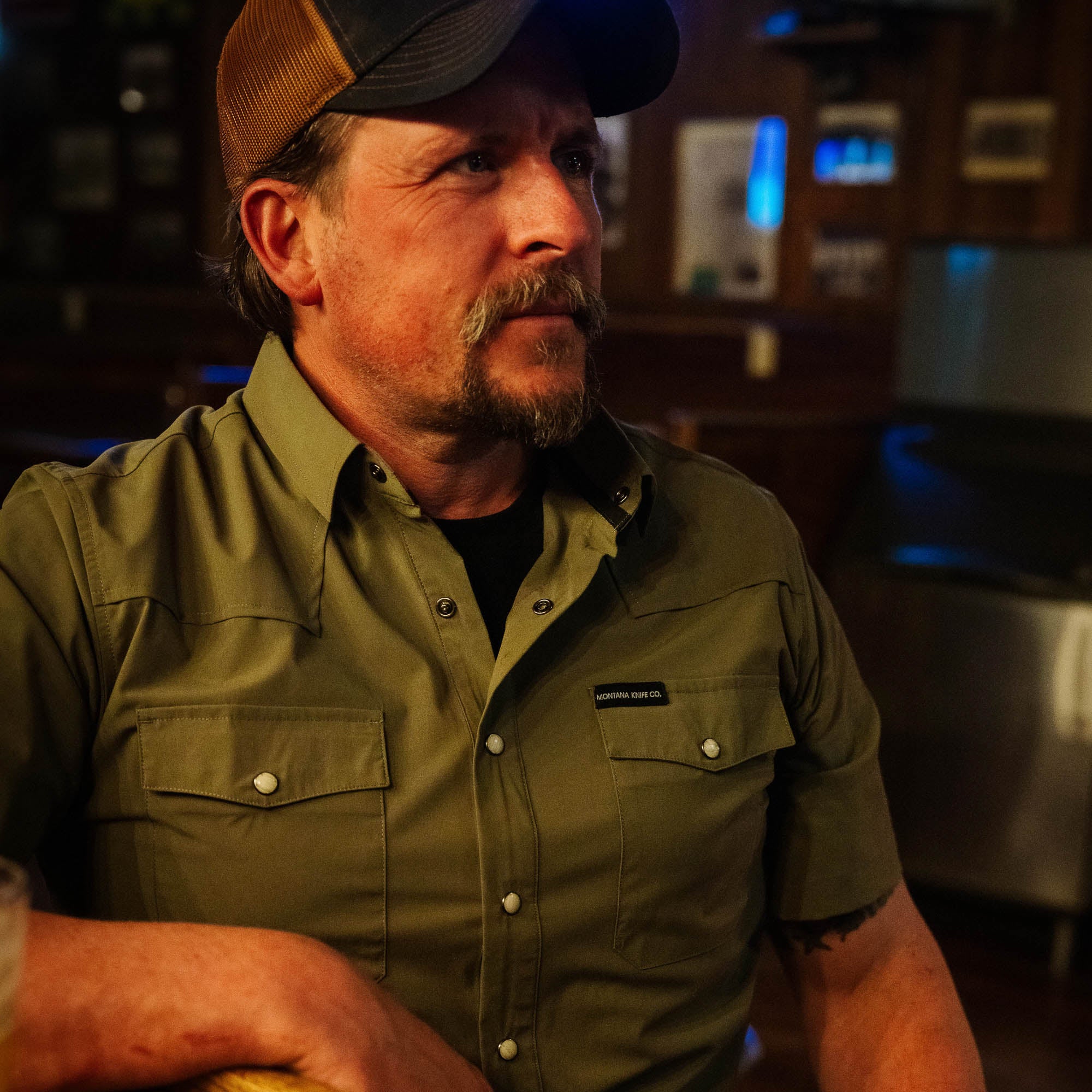 SEELEY S/S BUTTON-UP SHIRT - OLIVE