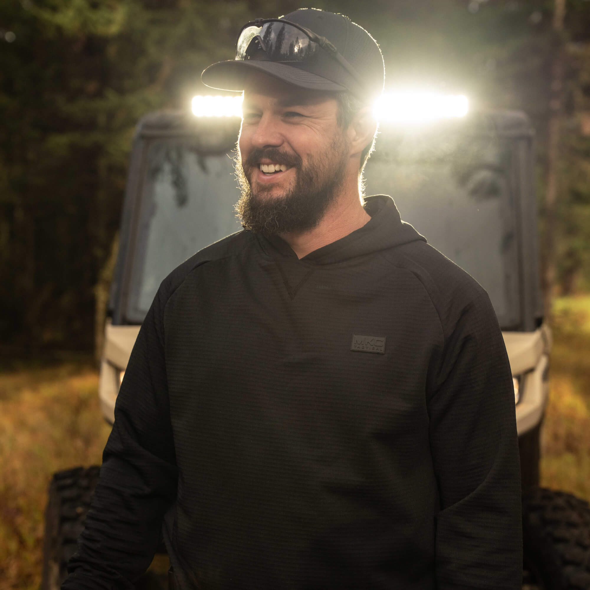 MKC WAFFLE KNIT PERFORMANCE HOODIE - SHADOW