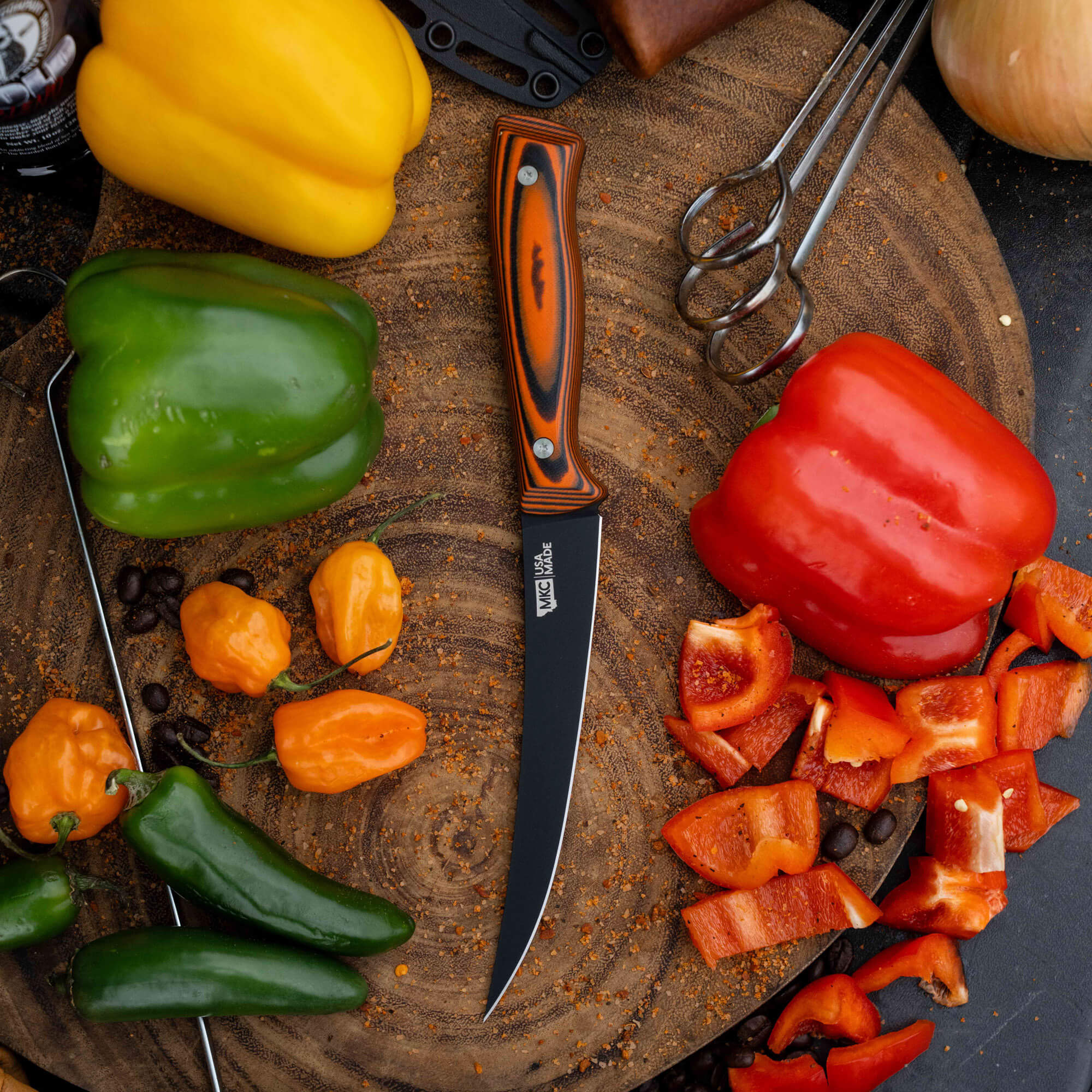 BONING BUTCHER KNIFE - PVD - ORANGE/BLACK