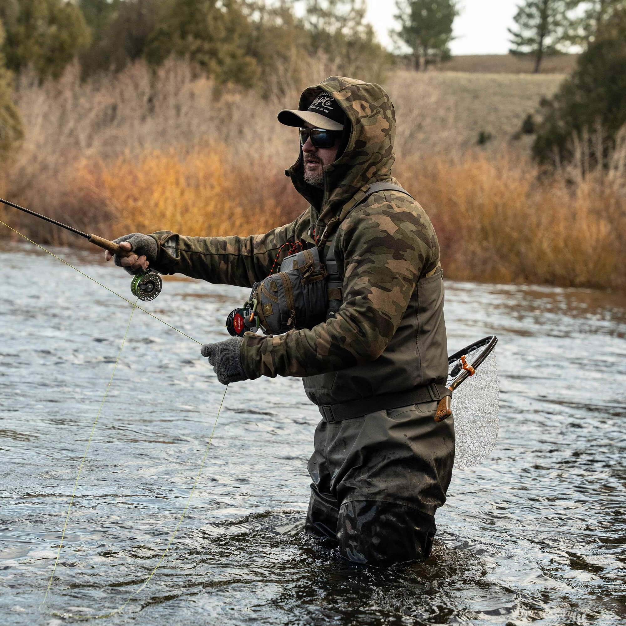 HIGHLINE HALF-ZIP HOODIE - VINTAGE WOODLAND CAMO
