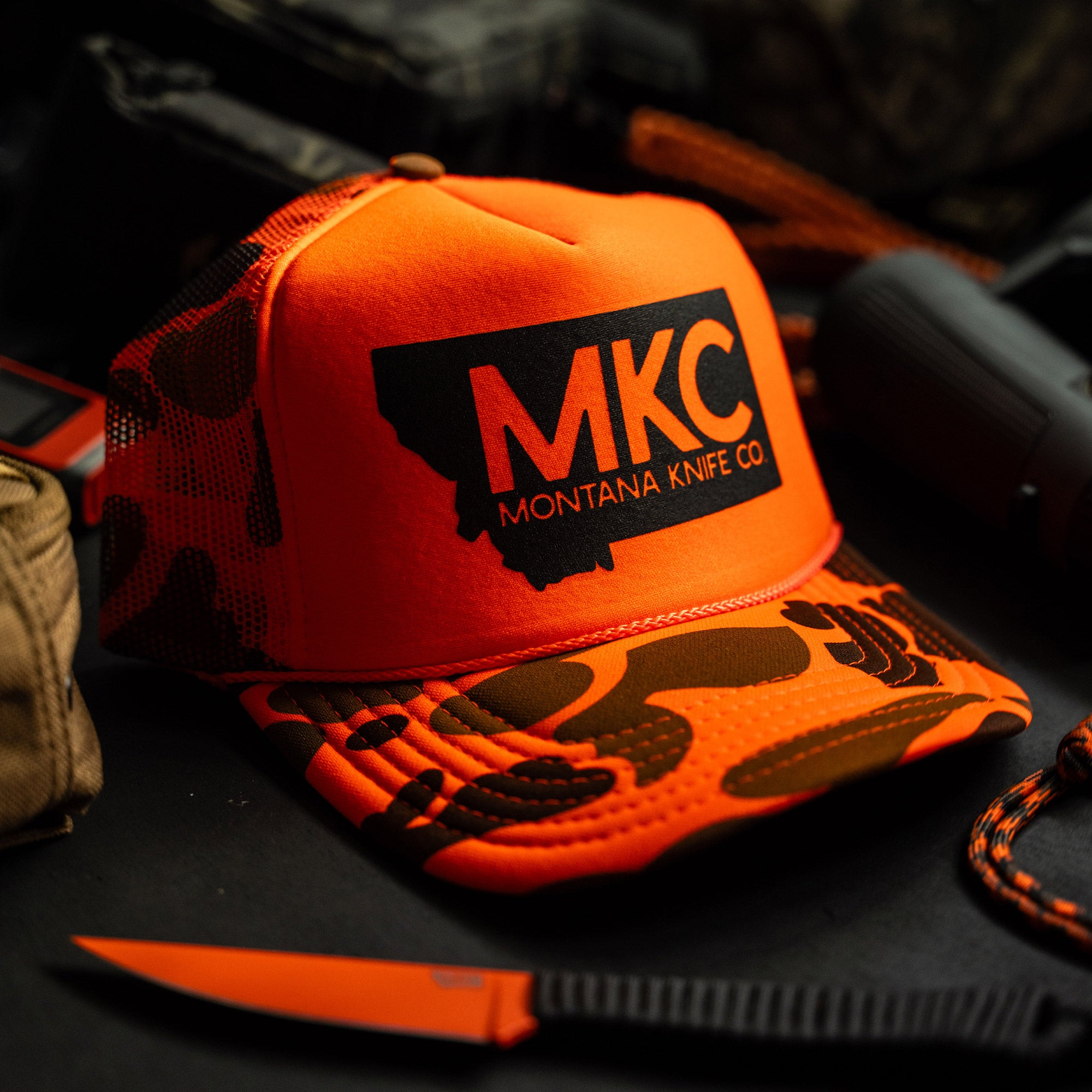 MKC BIG STATE LOGO - ORANGE FOAM HUNTER HAT