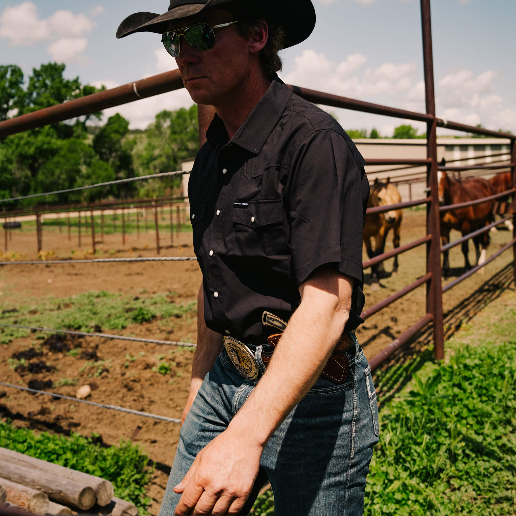 SEELEY S/S BUTTON-UP SHIRT - BLACK