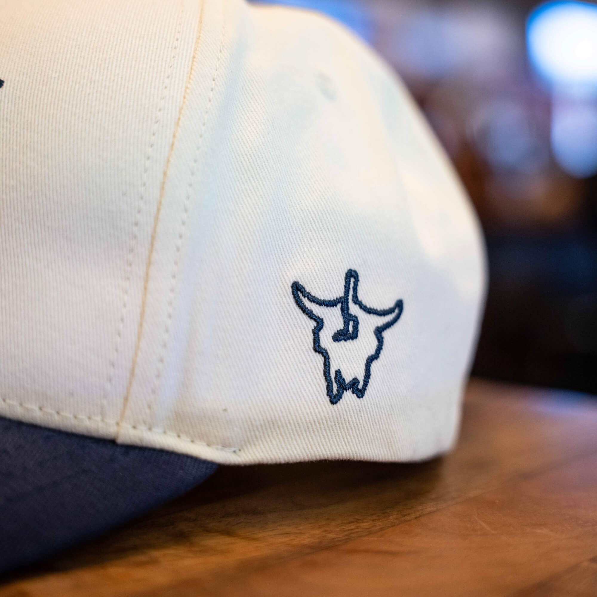 MKC UNIVERSITY HAT - IVORY/NAVY