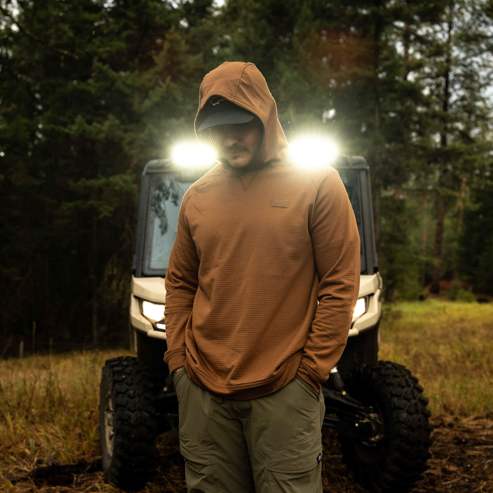 MKC WAFFLE KNIT PERFORMANCE HOODIE - COYOTE