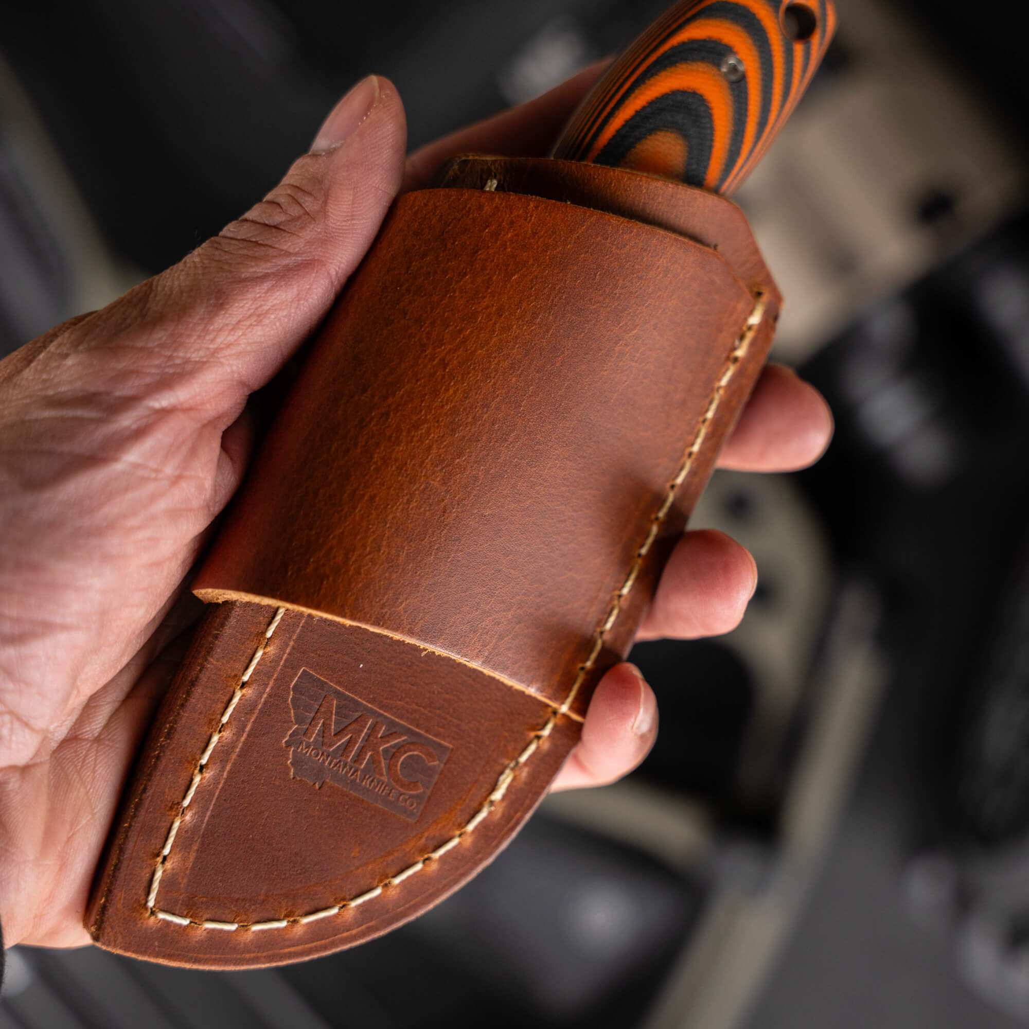 PACKOUT LEATHER SHEATH - HORIZONTAL BELT CARRY