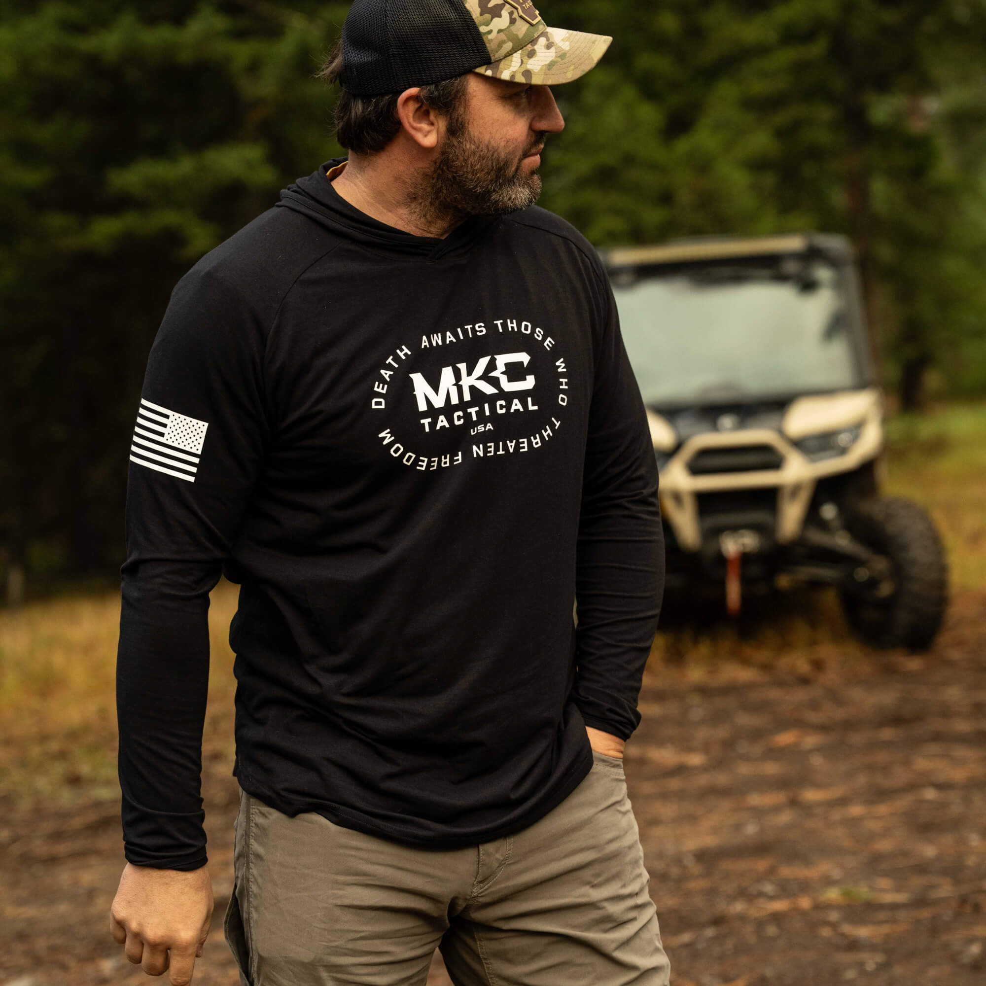 TACTICAL LIGHTWEIGHT BAMBOO HOODIE - SHADOW