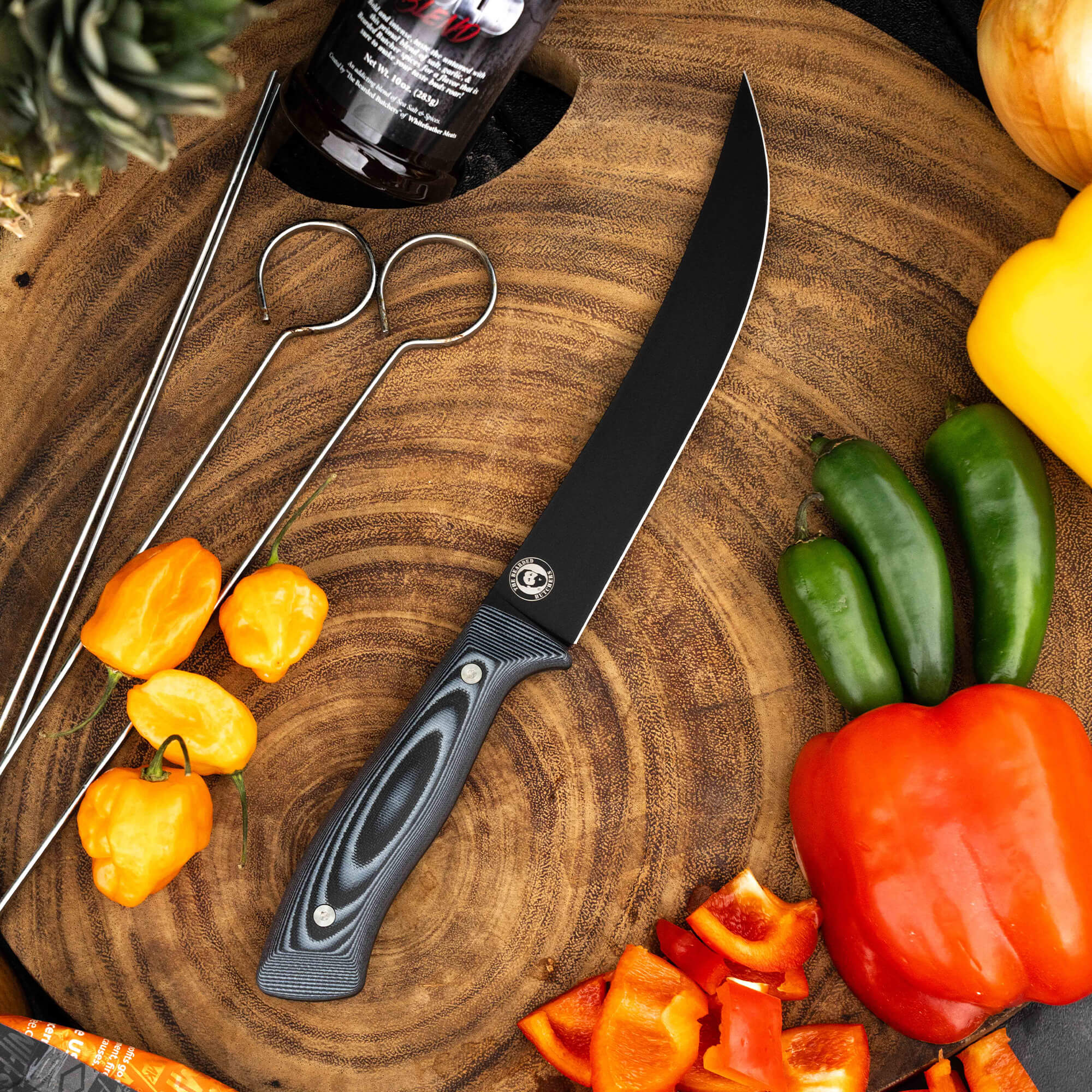 BREAKING BUTCHER KNIFE - BEARDED BUTCHERS EDITION - PVD - GREY/BLACK