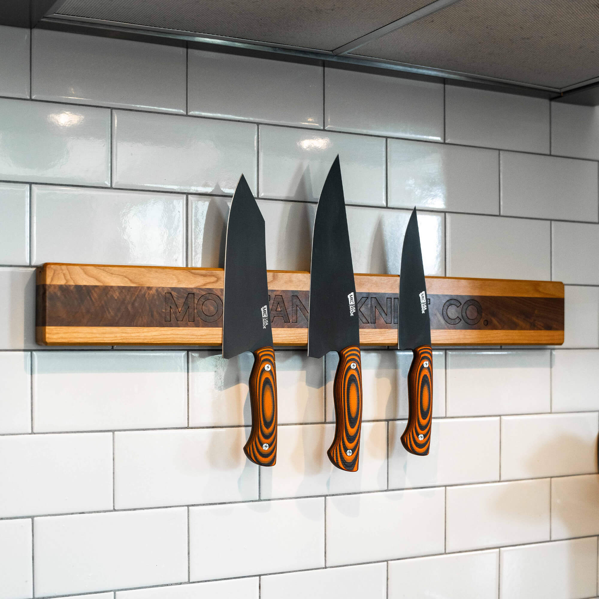 MKC CULINARY LARGE KNIFE HANG - DARK WOOD FINISH