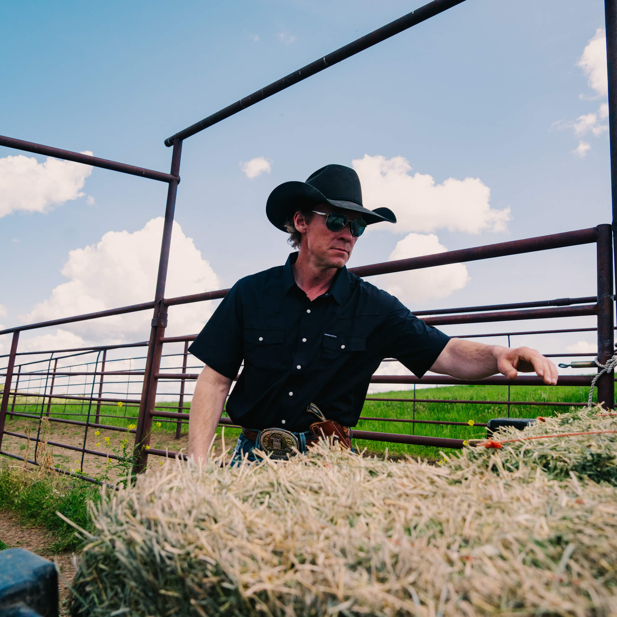 SEELEY S/S BUTTON-UP SHIRT - BLACK