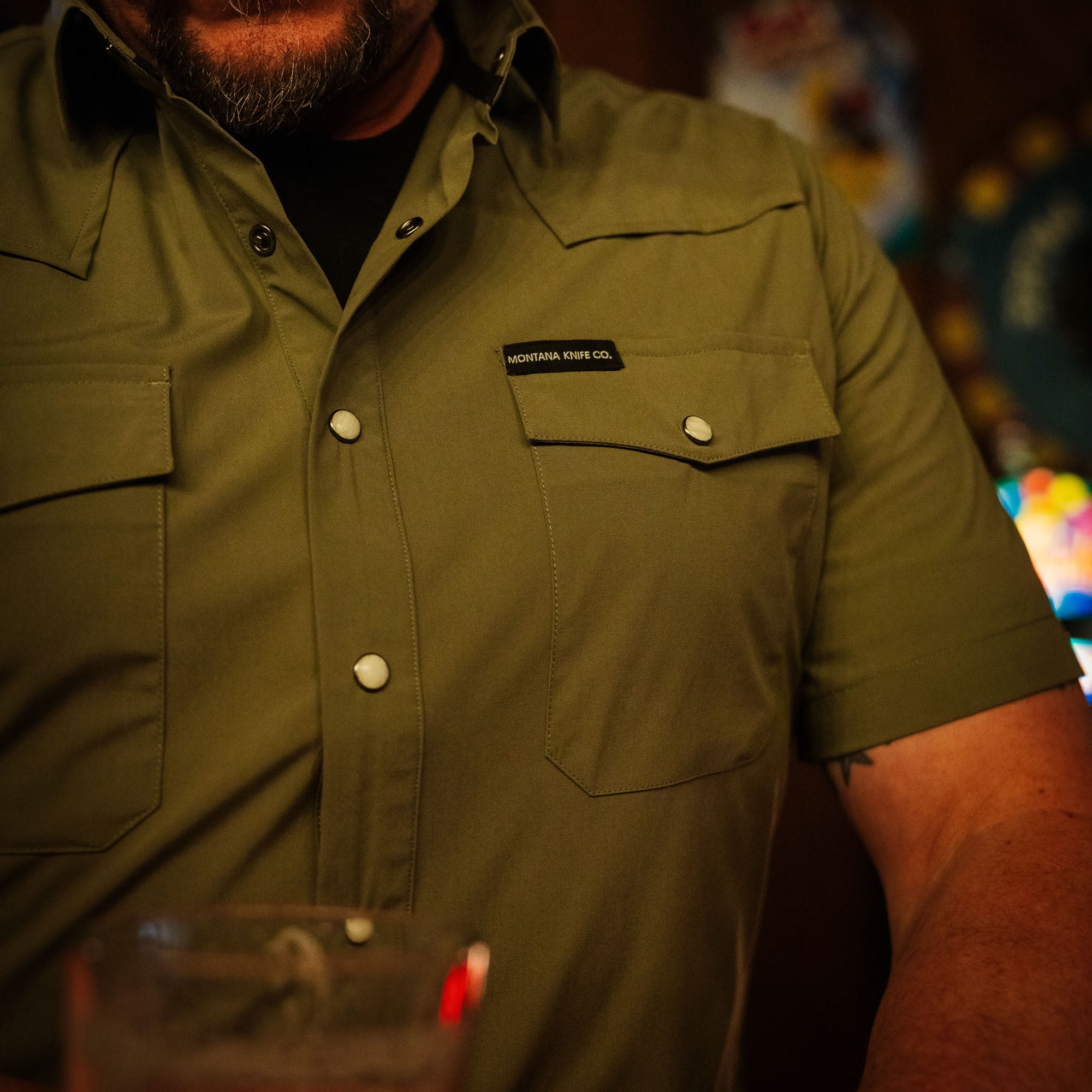 SEELEY S/S BUTTON-UP SHIRT - OLIVE