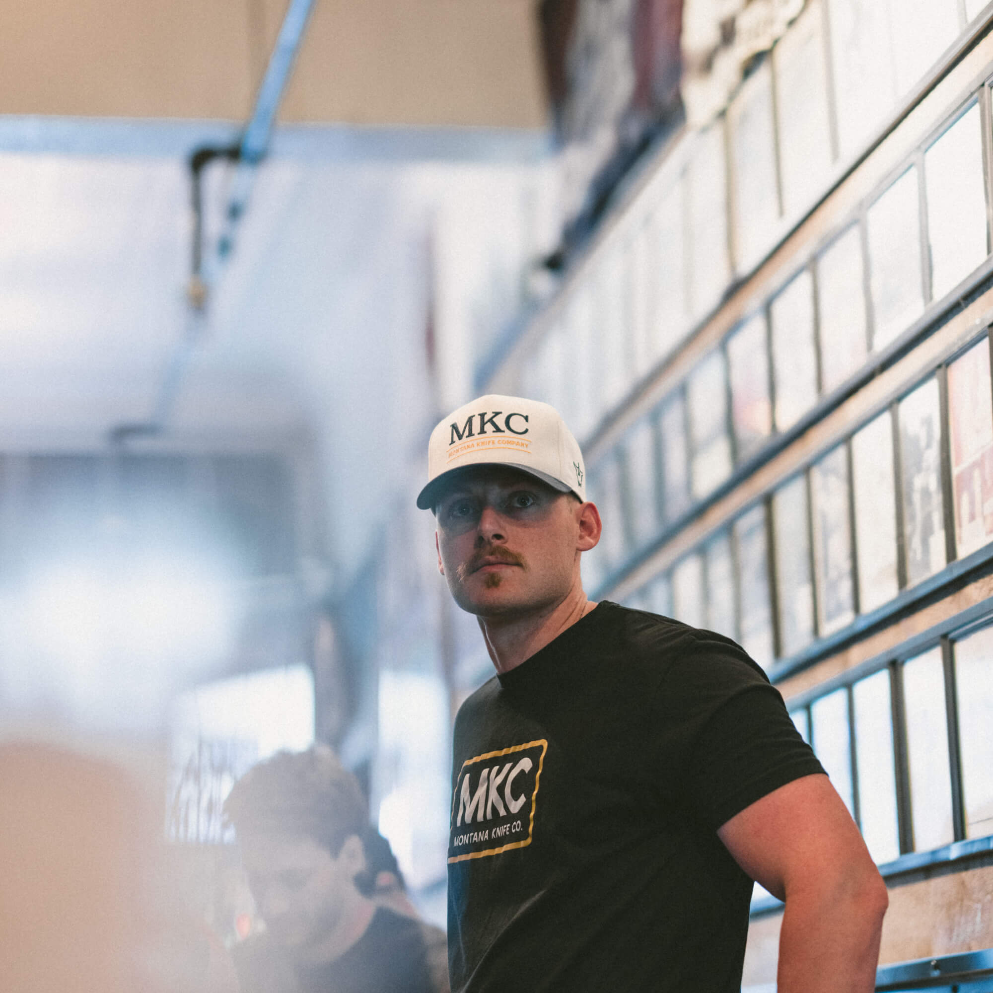 MKC UNIVERSITY HAT - IVORY/NAVY