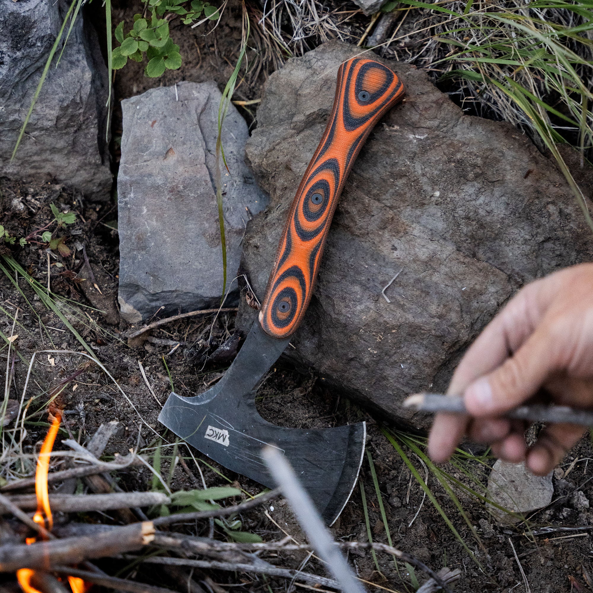 HELLGATE HATCHET - ORANGE & BLACK