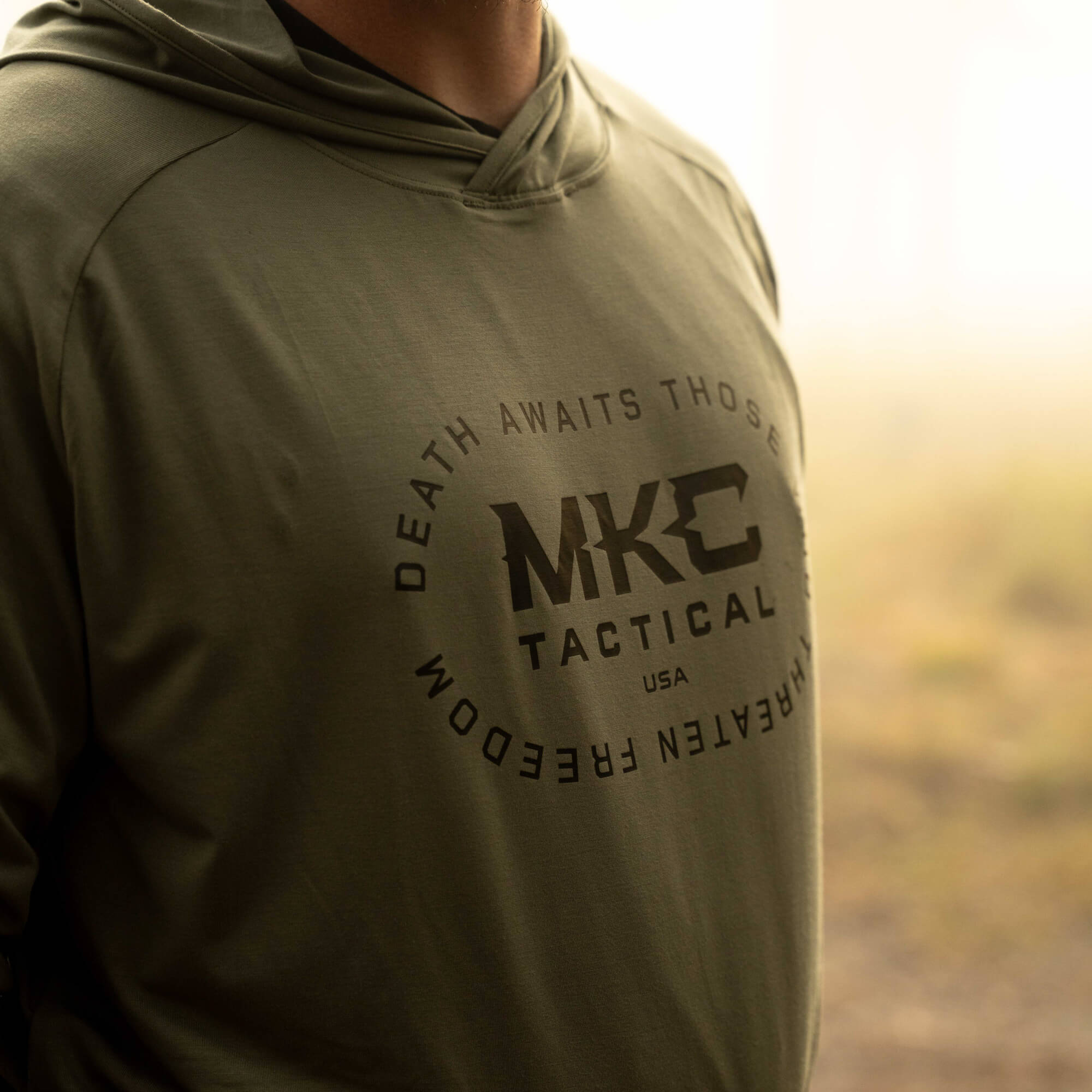 TACTICAL LIGHTWEIGHT BAMBOO HOODIE - OD GREEN