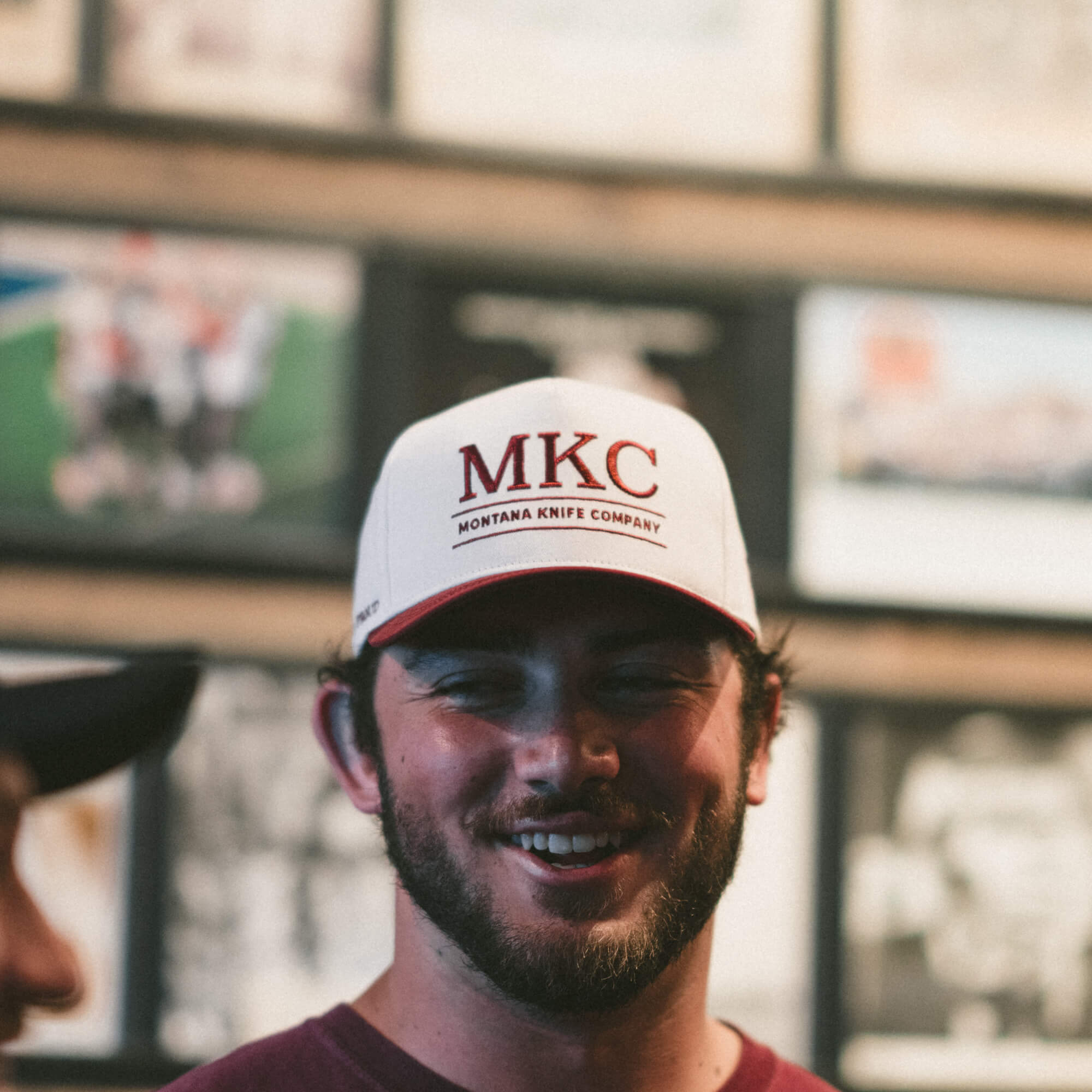 MKC UNIVERSITY HAT - IVORY/MAROON