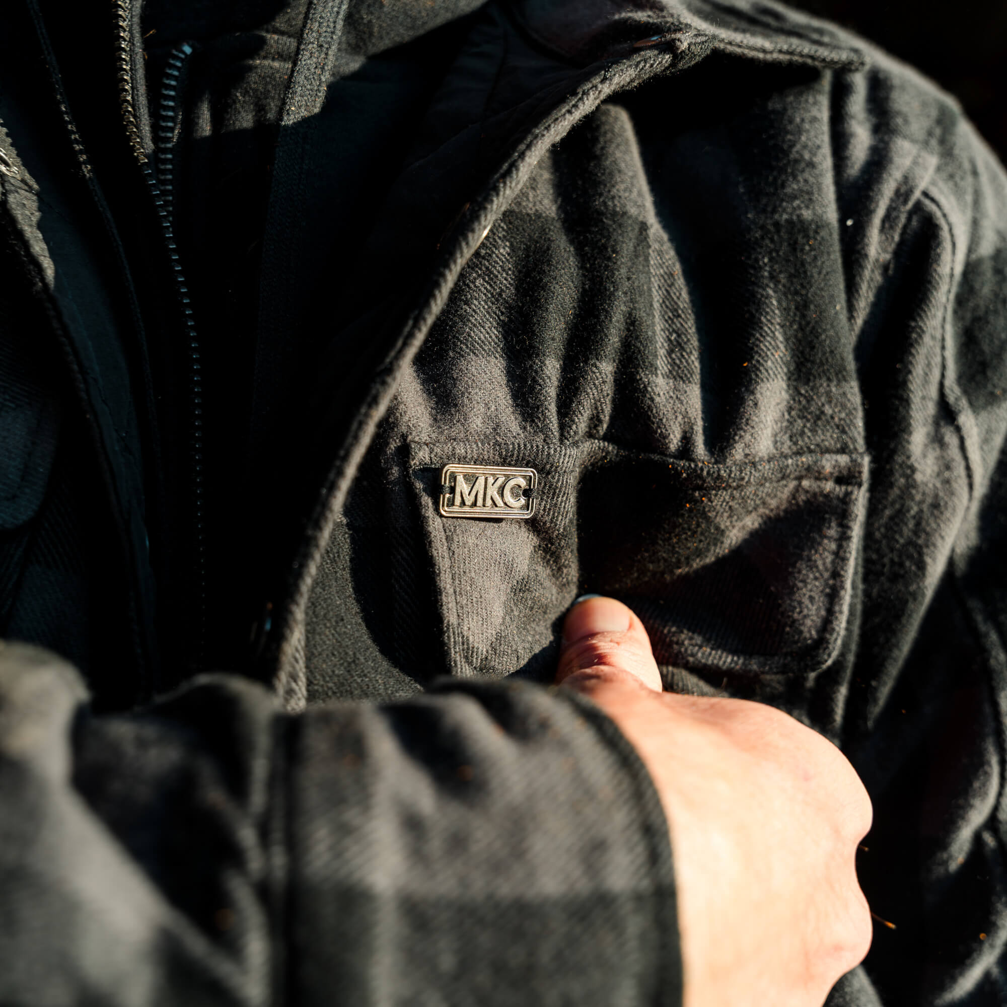 BIG TIMBER HOODED FLANNEL - GREY