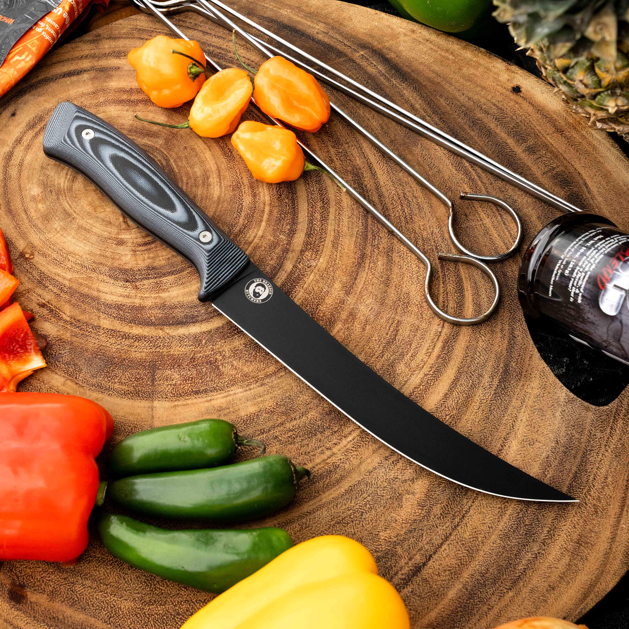 BREAKING BUTCHER KNIFE - BEARDED BUTCHERS EDITION - PVD - GREY/BLACK