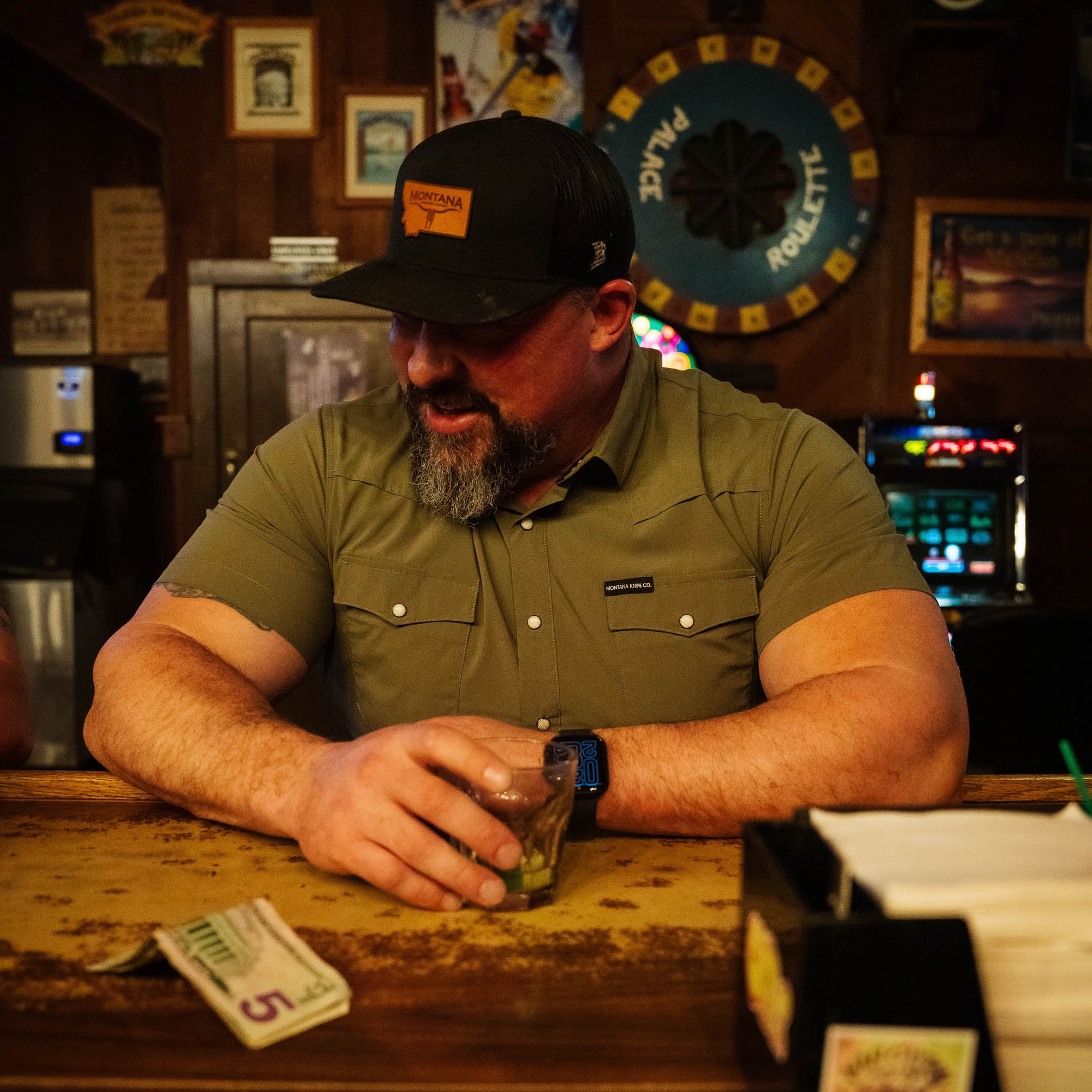 SEELEY S/S BUTTON-UP SHIRT - OLIVE