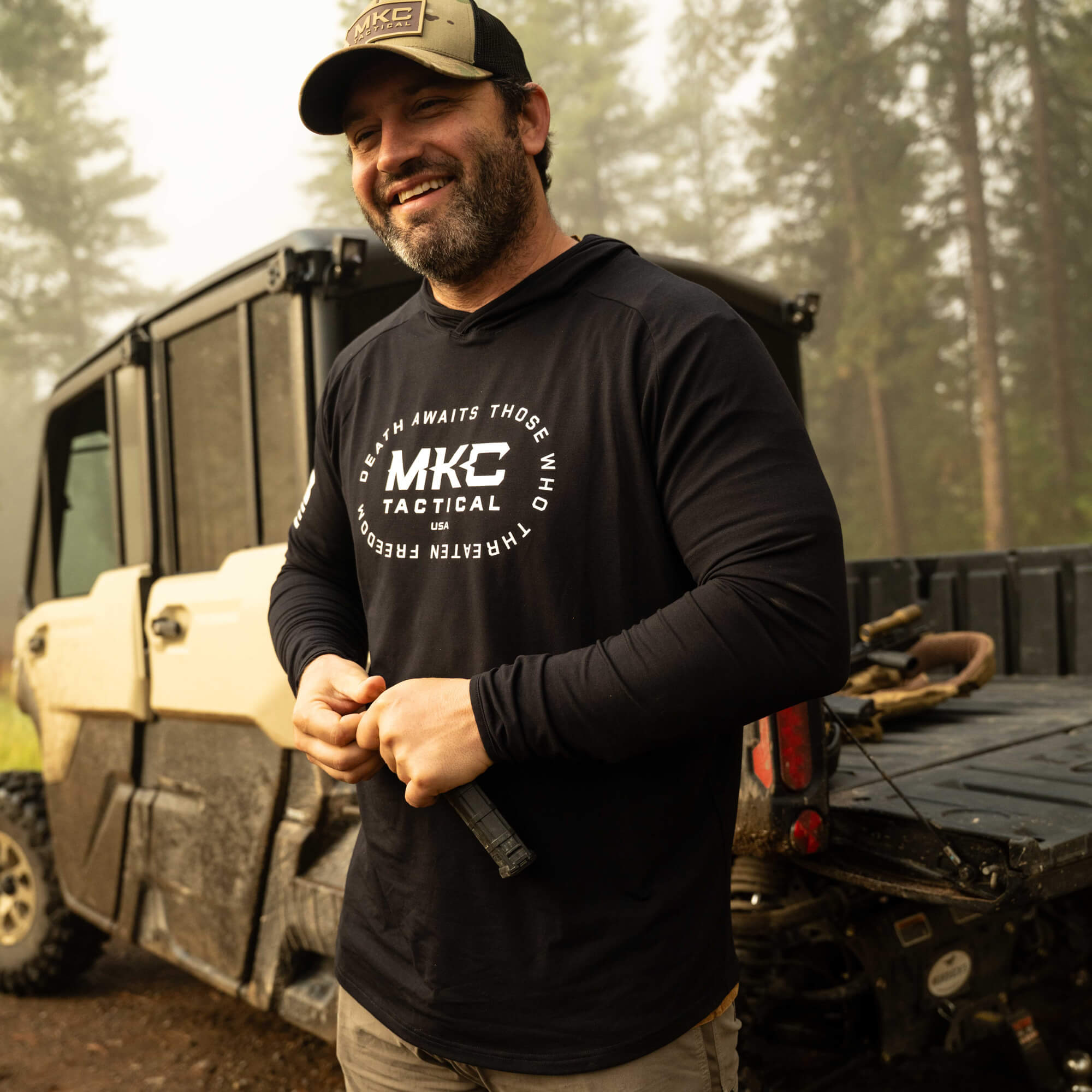 TACTICAL LIGHTWEIGHT BAMBOO HOODIE - SHADOW