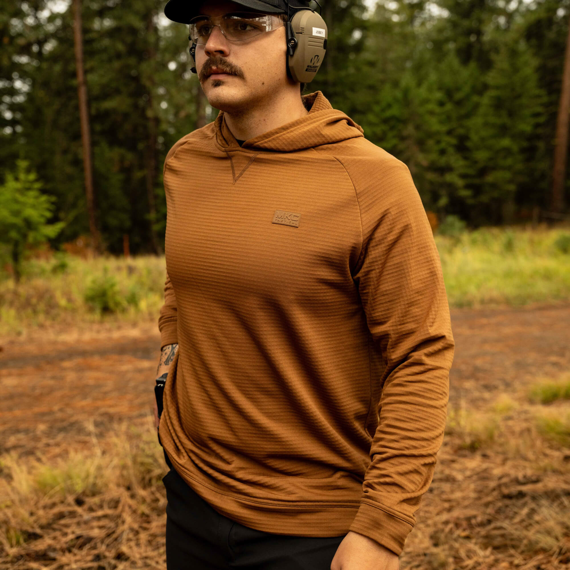 MKC WAFFLE KNIT PERFORMANCE HOODIE - COYOTE