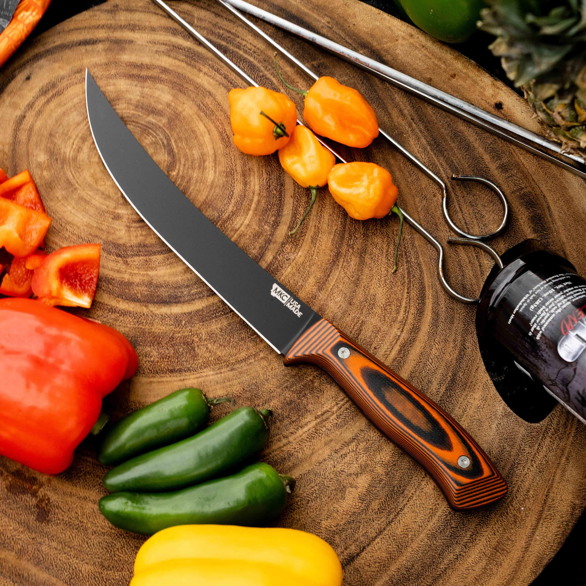 BREAKING BUTCHER KNIFE - PVD - ORANGE/BLACK