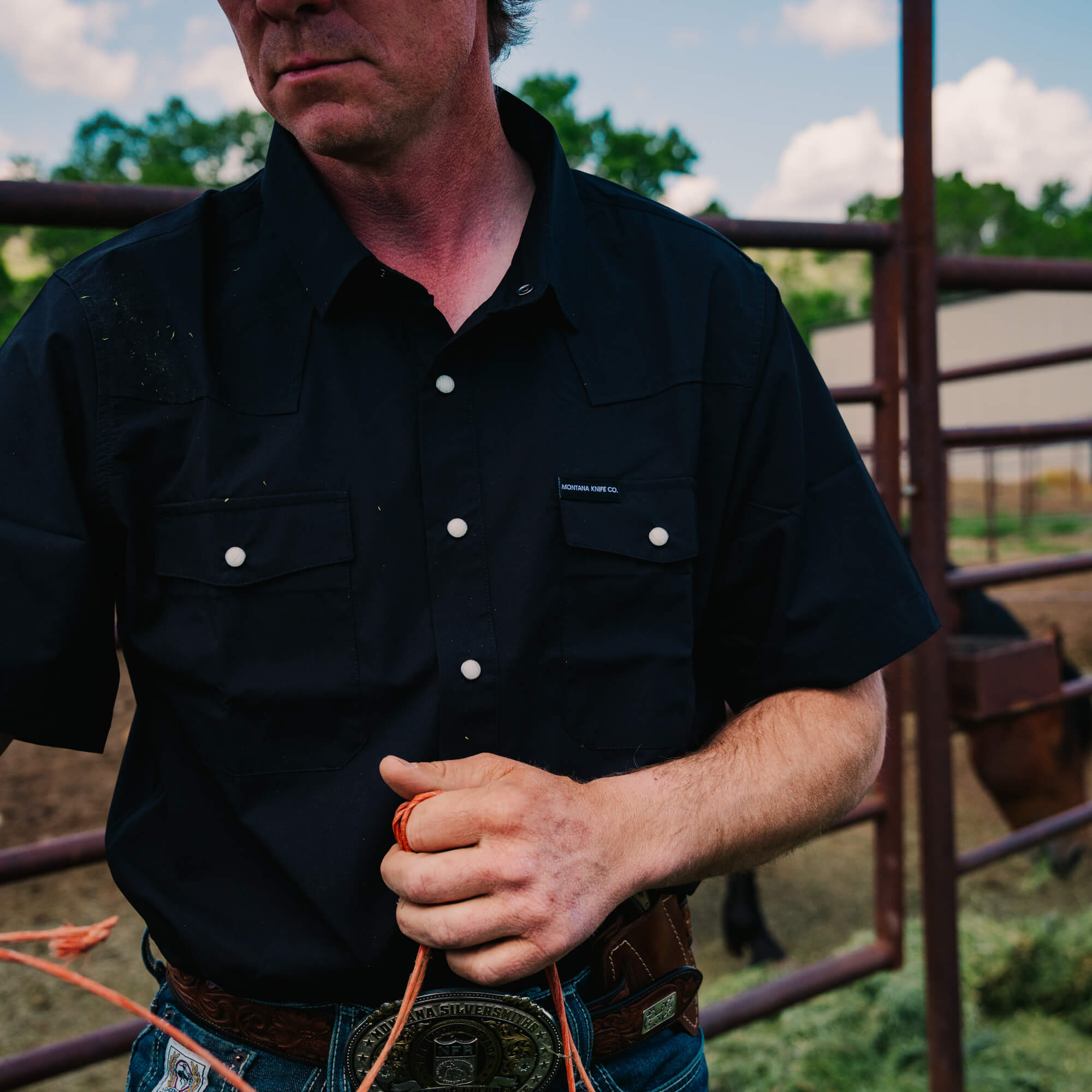 SEELEY S/S BUTTON-UP SHIRT - BLACK