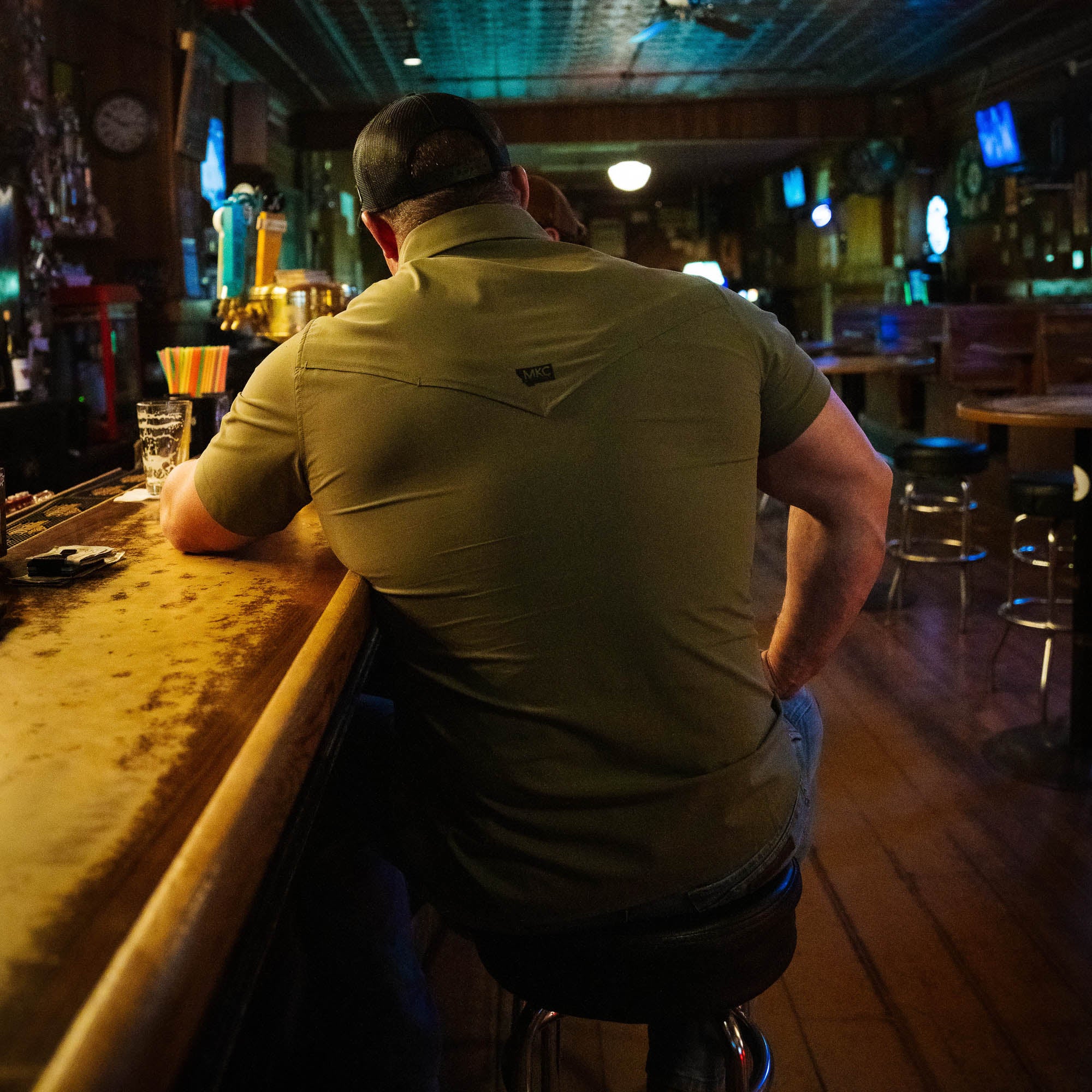 SEELEY S/S BUTTON-UP SHIRT - OLIVE