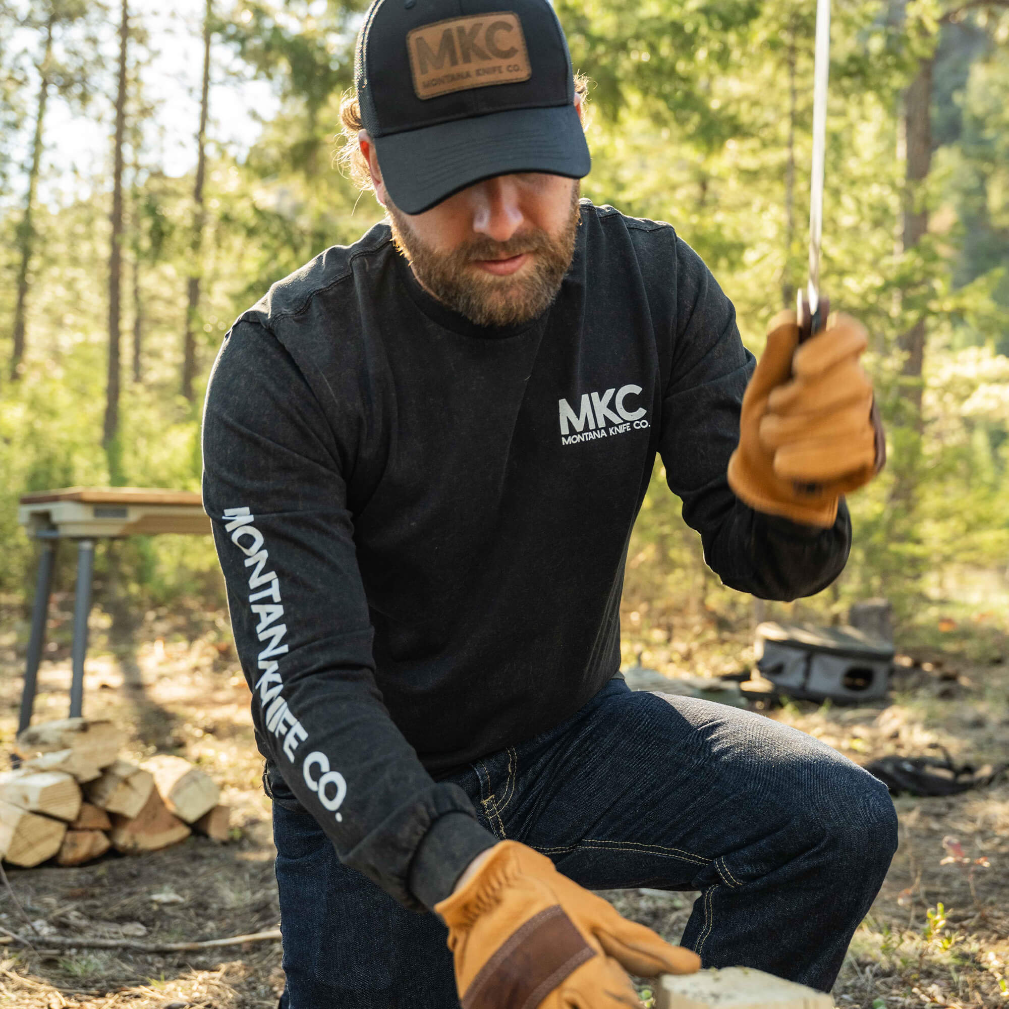 MKC STONEWASH LONG SLEEVE - BLACK