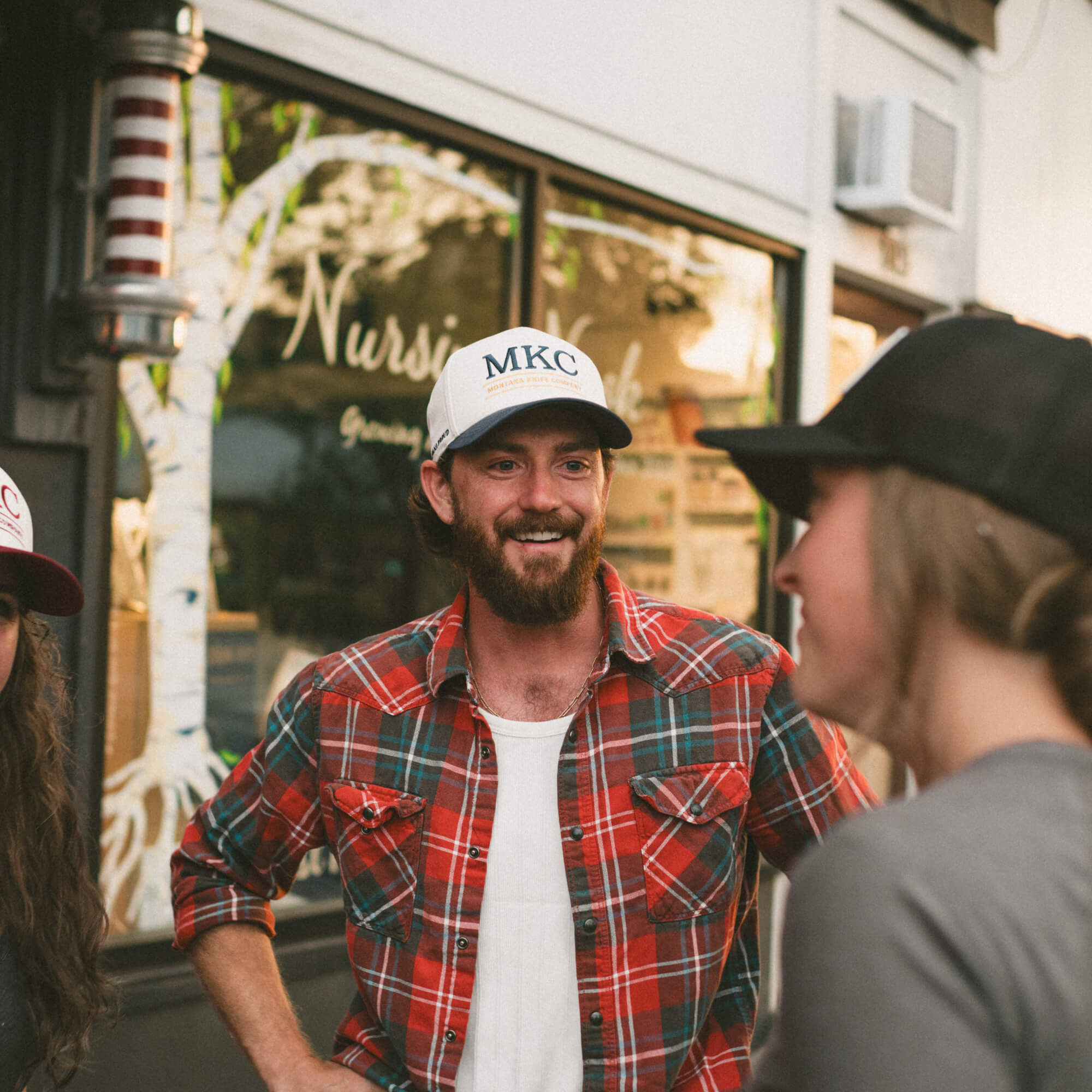 MKC UNIVERSITY HAT - IVORY/NAVY