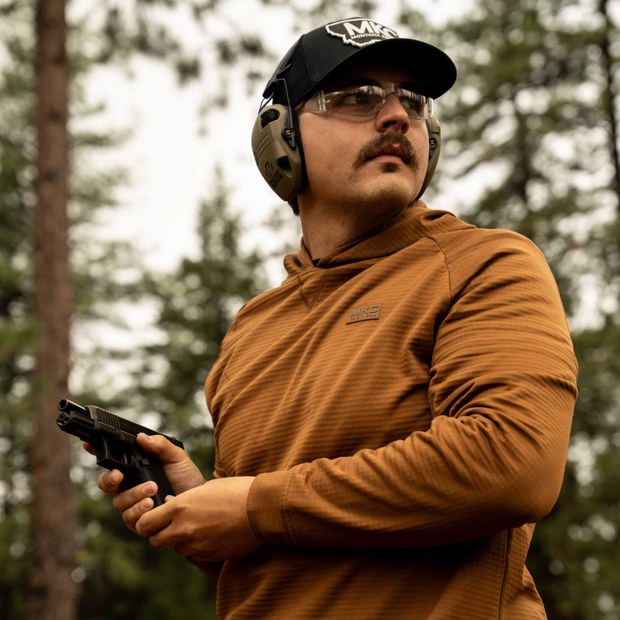 MKC WAFFLE KNIT PERFORMANCE HOODIE - COYOTE