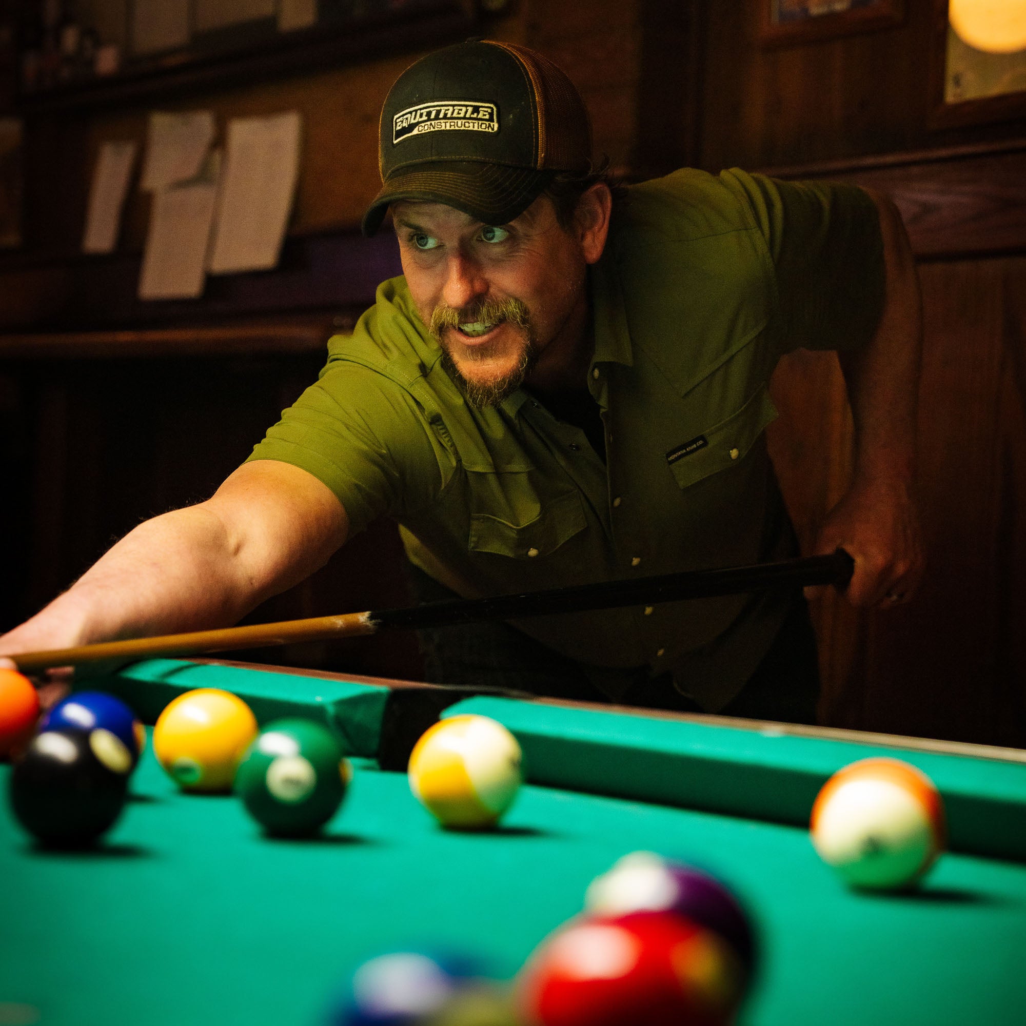 SEELEY S/S BUTTON-UP SHIRT - OLIVE