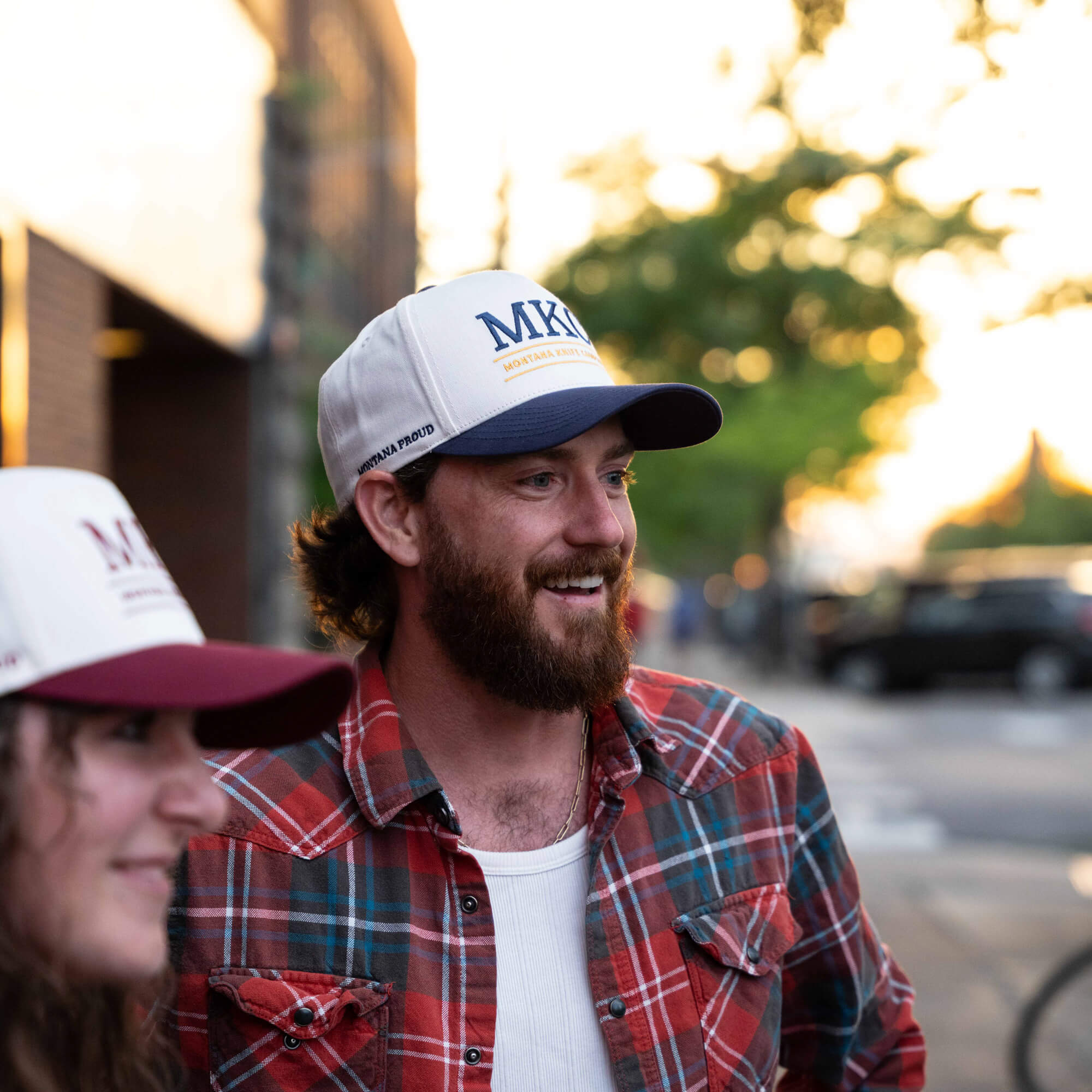 MKC UNIVERSITY HAT - IVORY/NAVY