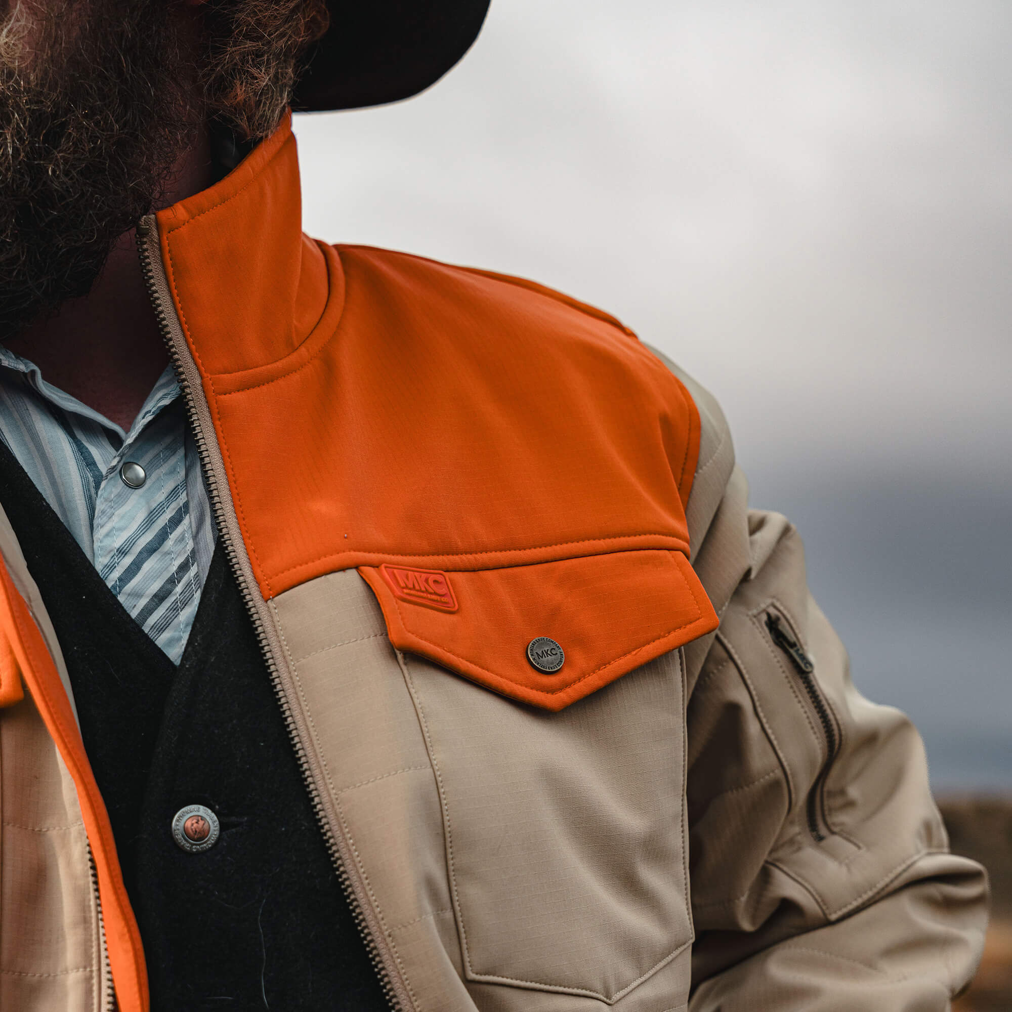 AUGUSTA JACKET - TAN/ORANGE