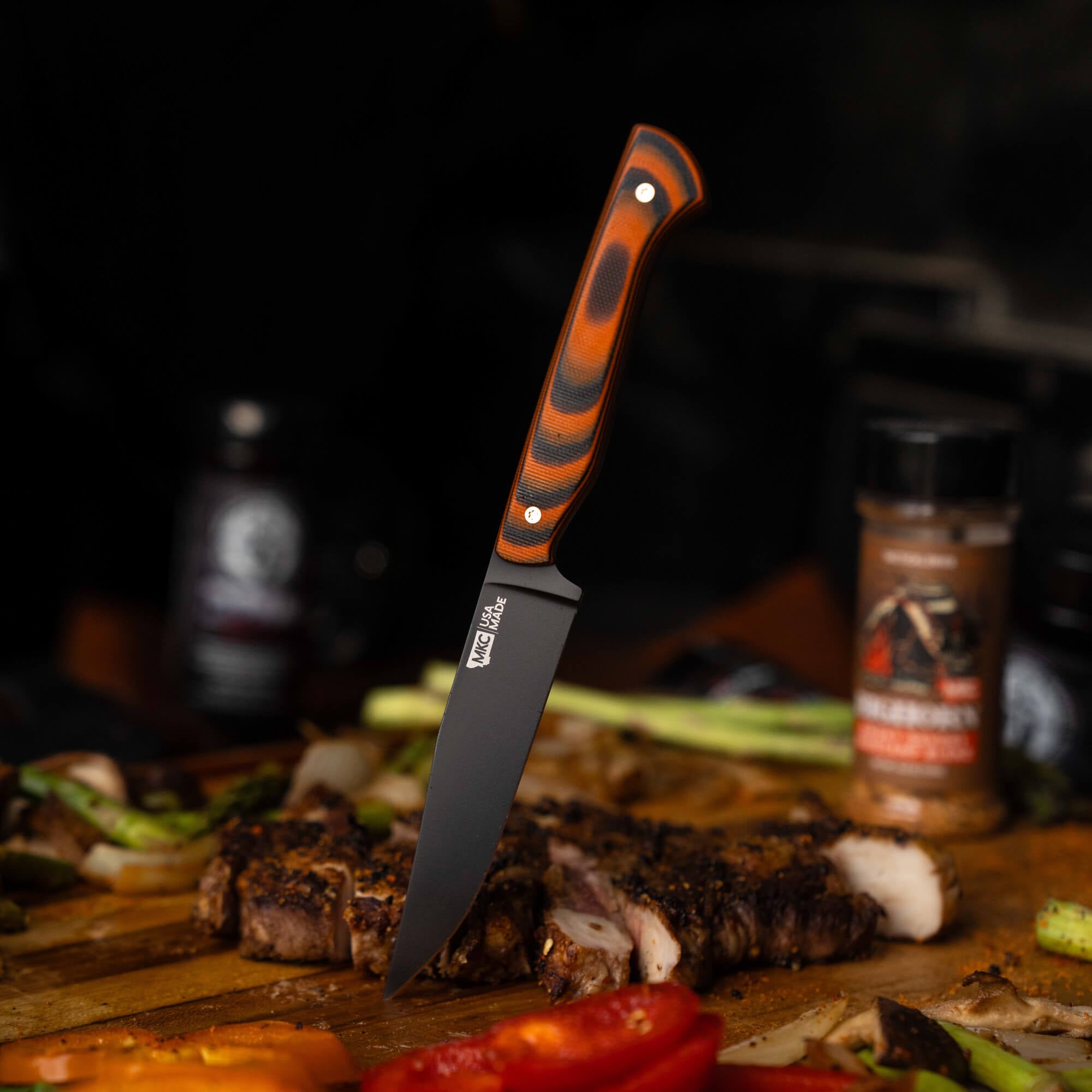 MKC STEAK KNIVES (SET OF 4) - PVD - ORANGE/BLACK