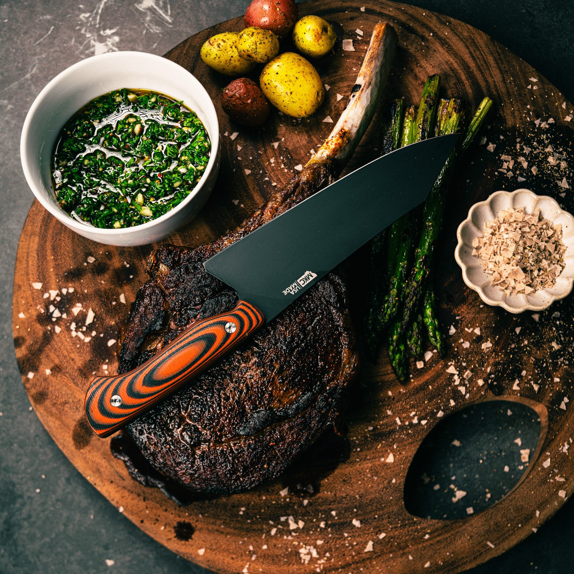 SMITH RIVER SANTOKU - ORANGE & BLACK