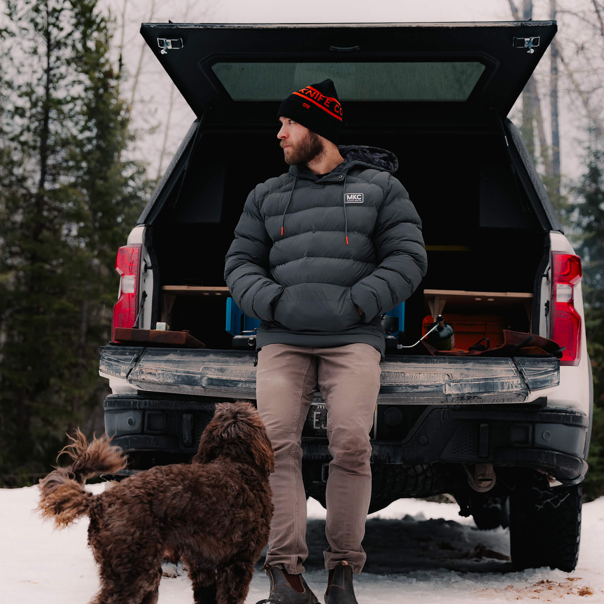 OBERLIN PULLOVER PUFFY JACKET - CHARCOAL