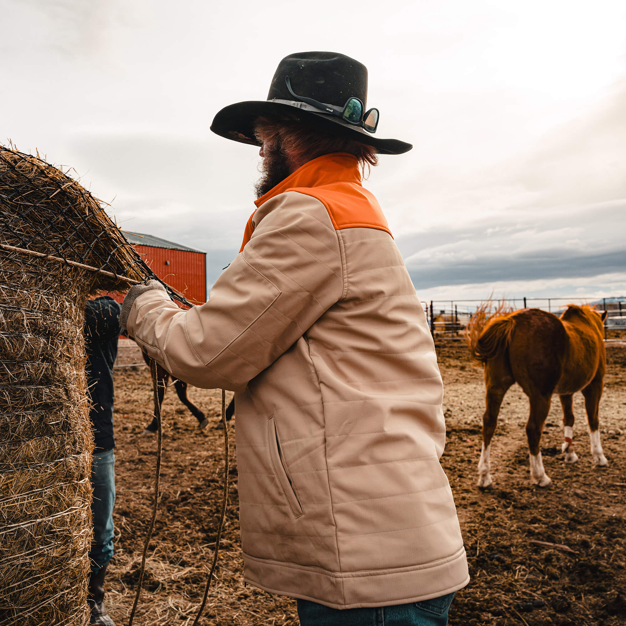 AUGUSTA JACKET - TAN/ORANGE