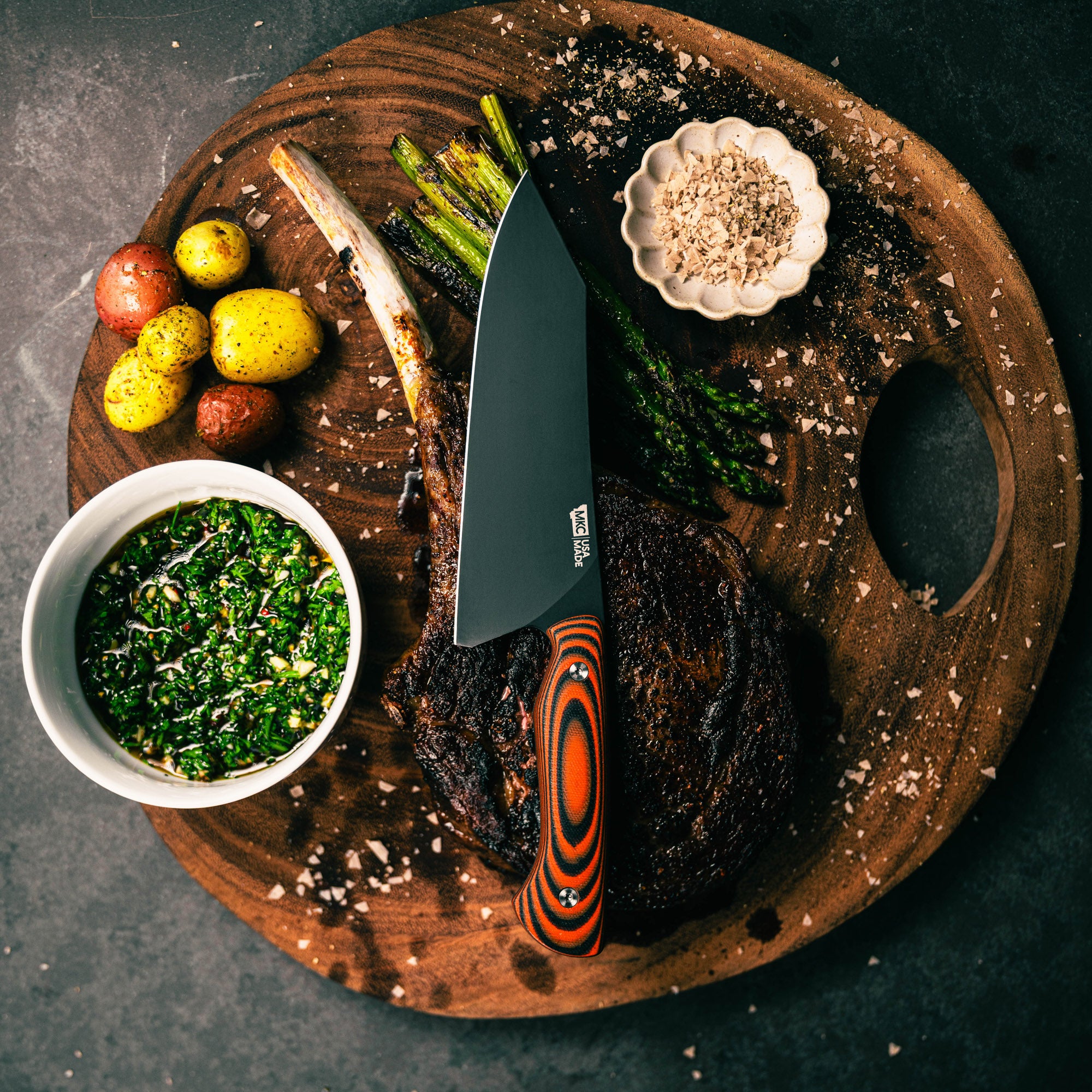 SMITH RIVER SANTOKU - ORANGE & BLACK